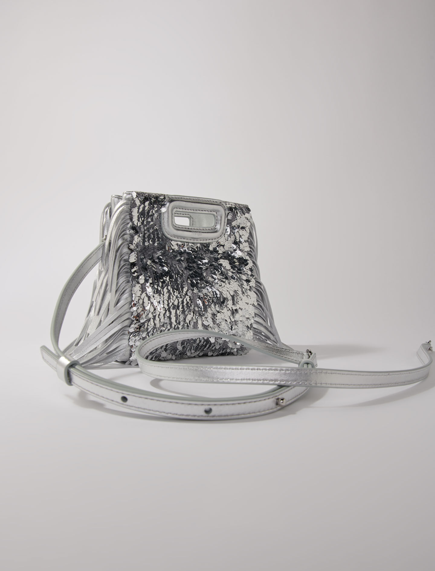 M mini bag with silver sequins