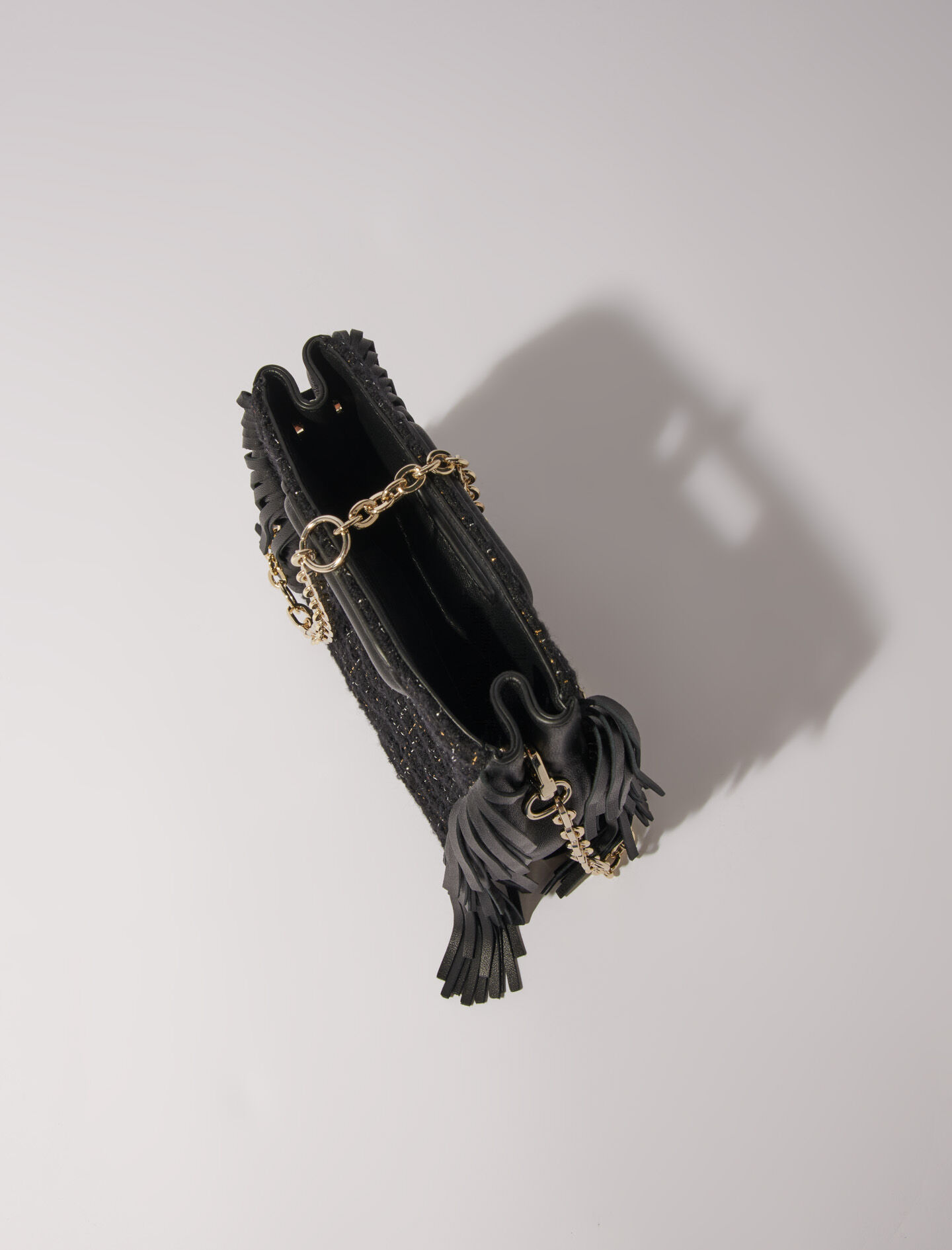 Quilted tweed mini M bag