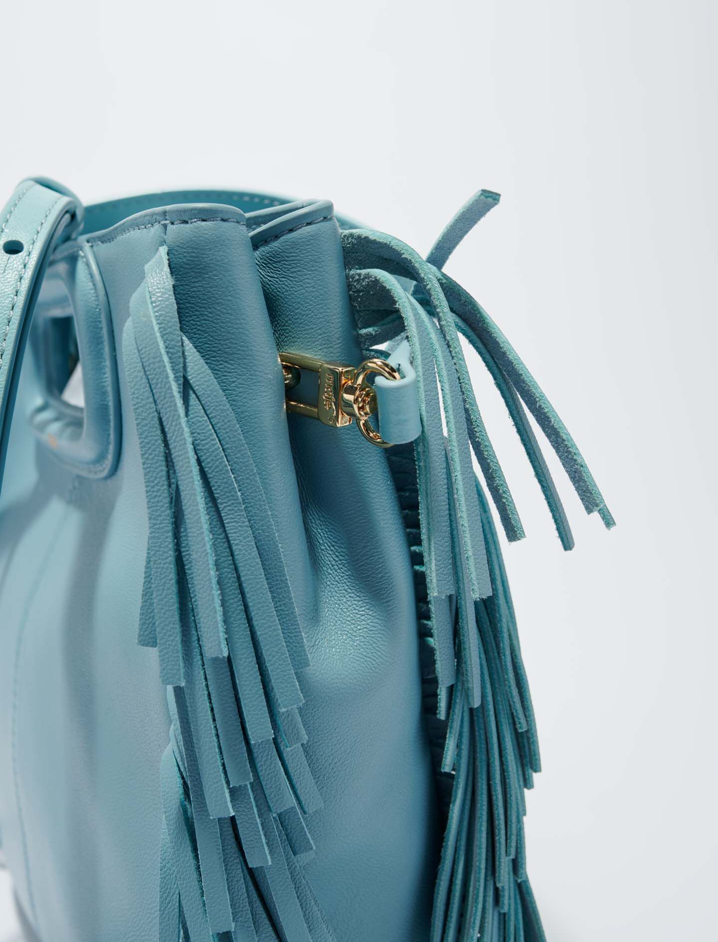 Crackled leather M bag