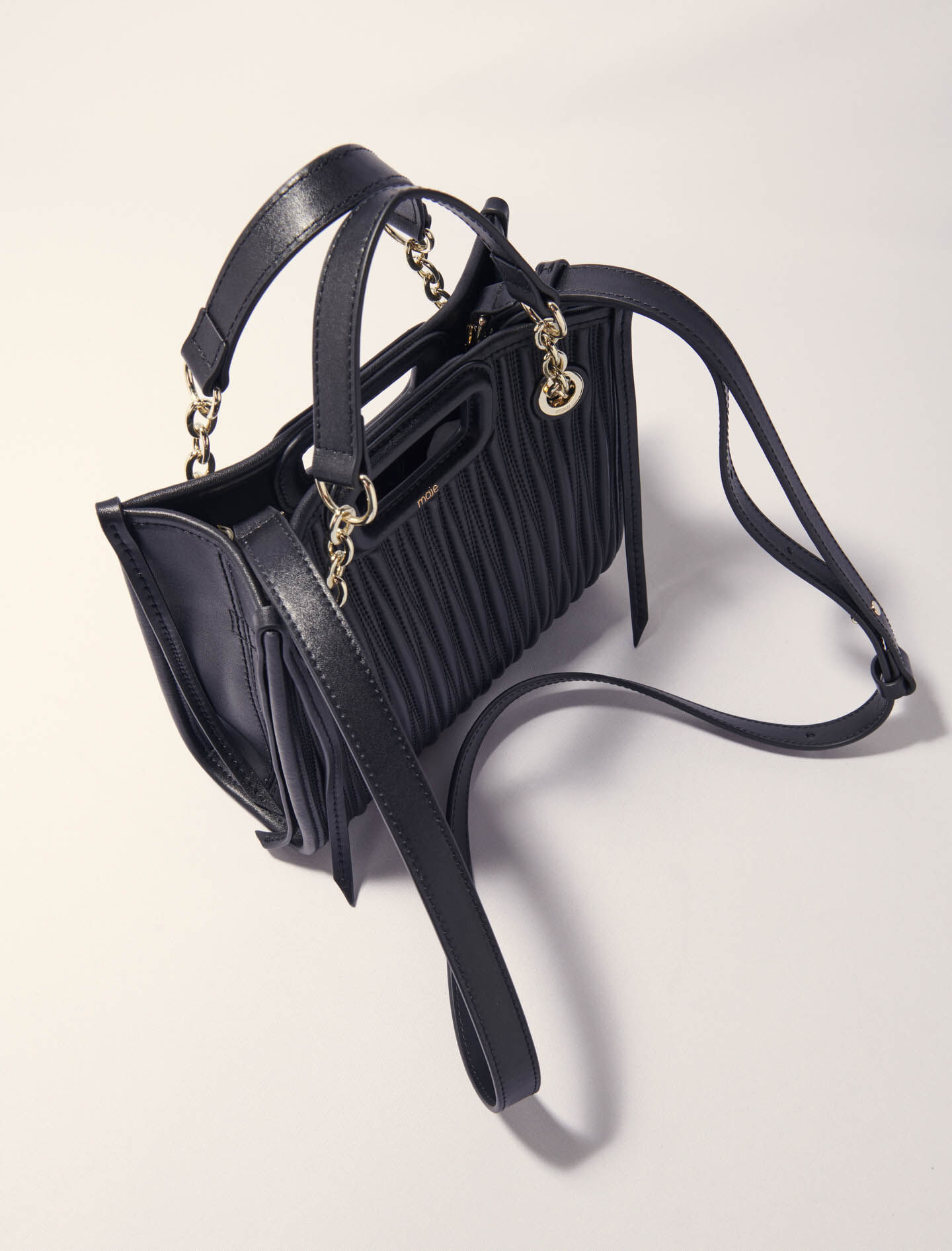 Mini quilted leather tote bag