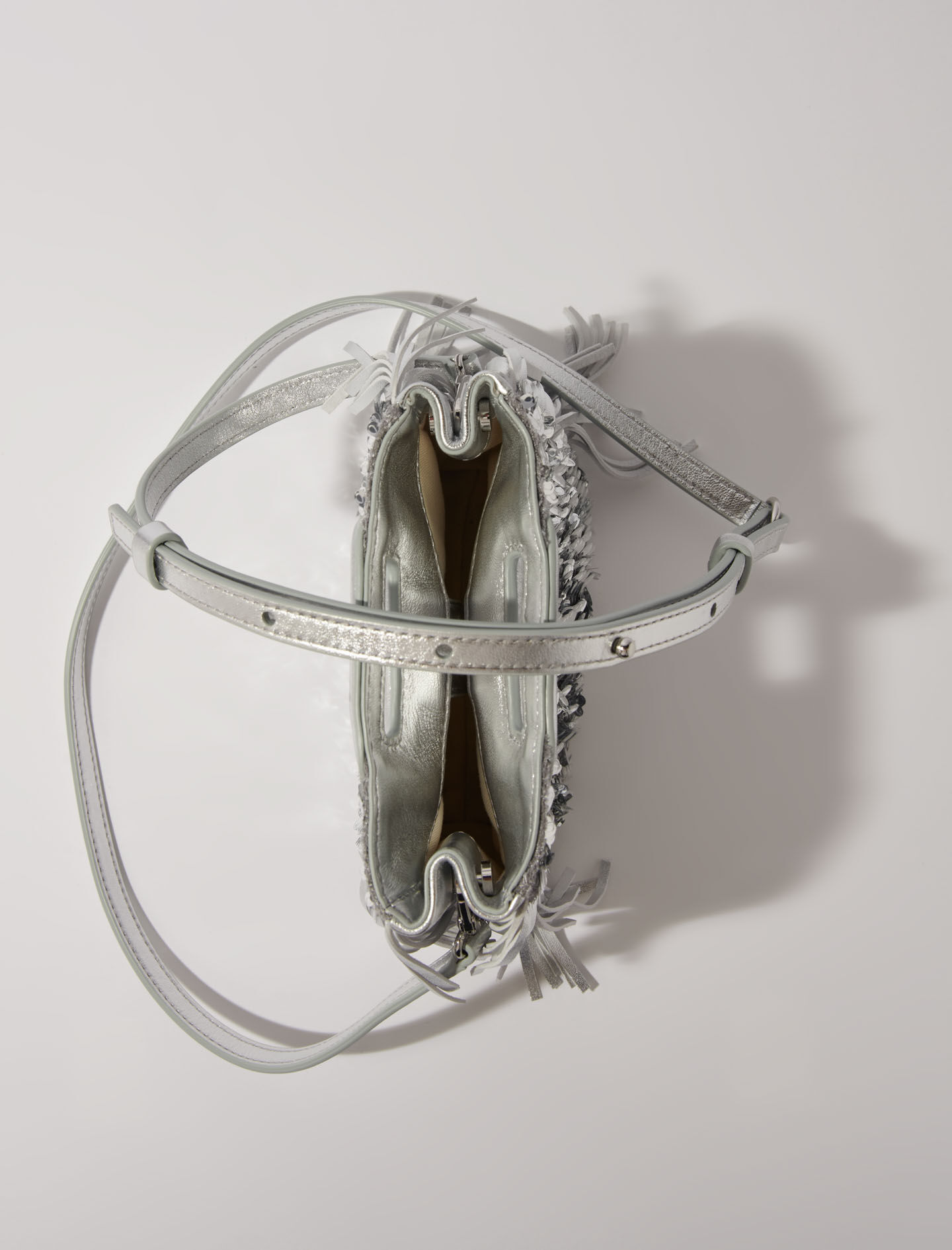 Leather bag with chain strap