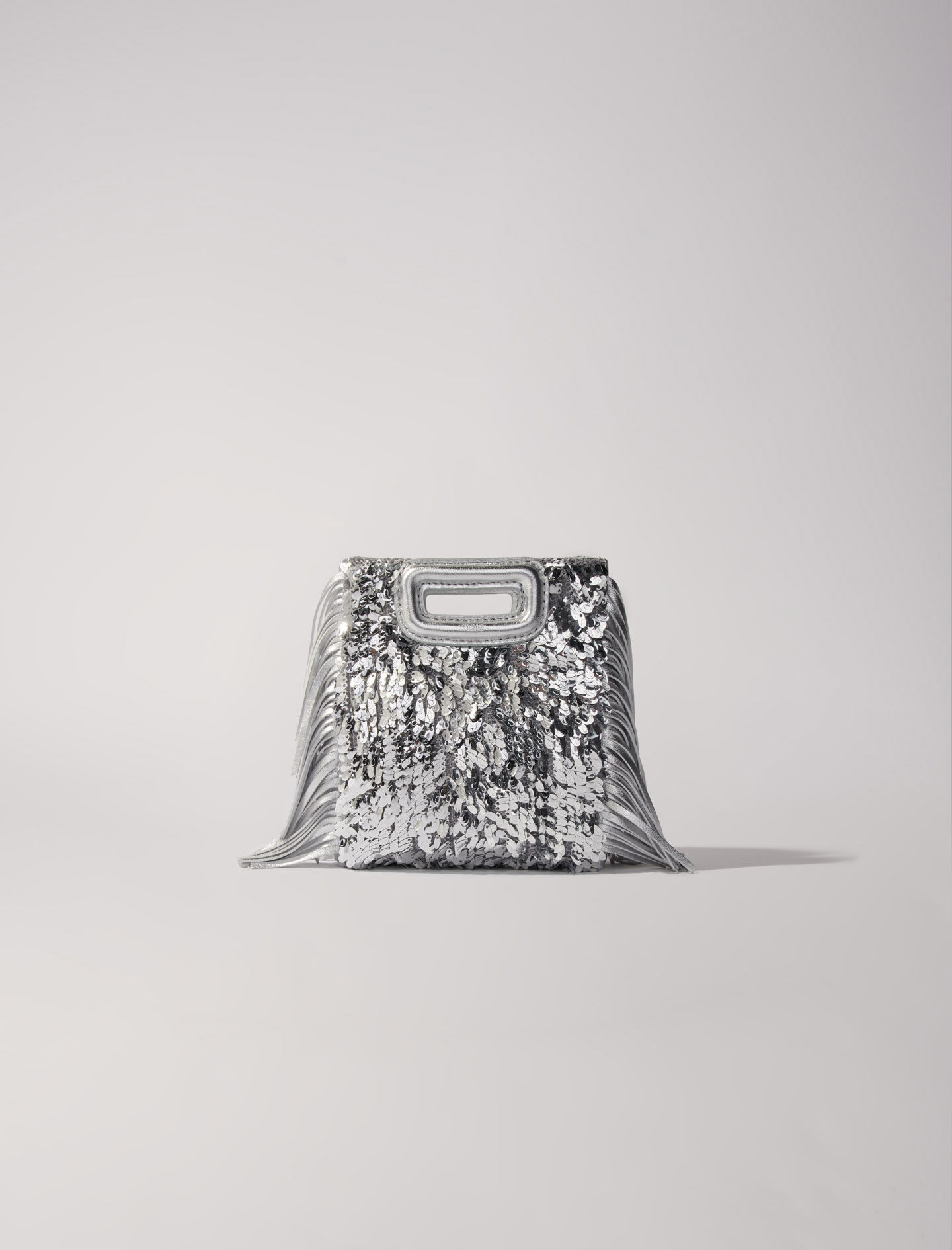M mini bag with silver sequins