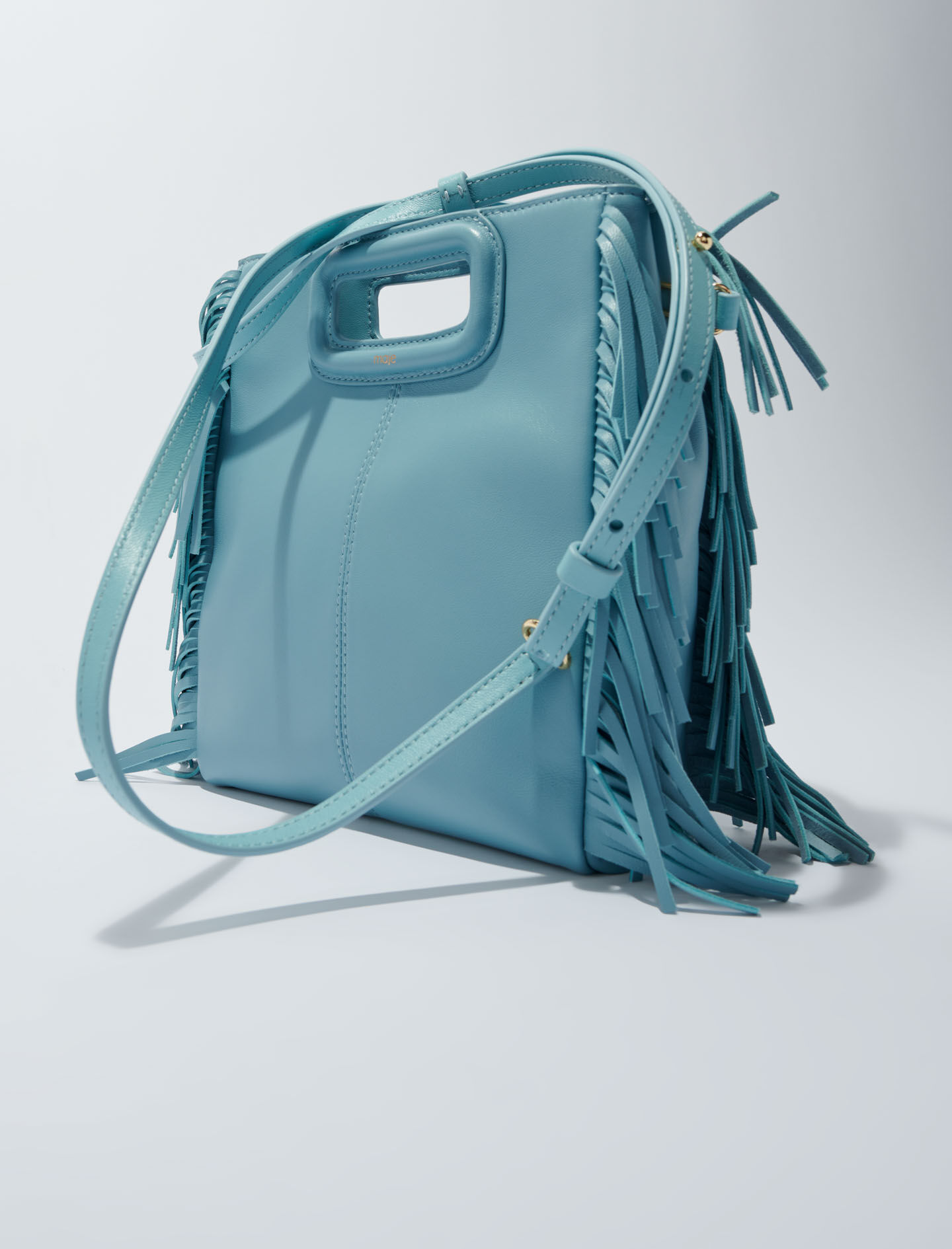 Crackled leather M bag