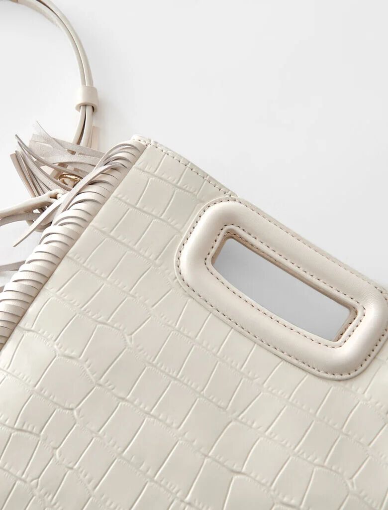 M bag in crocodile-effect leather