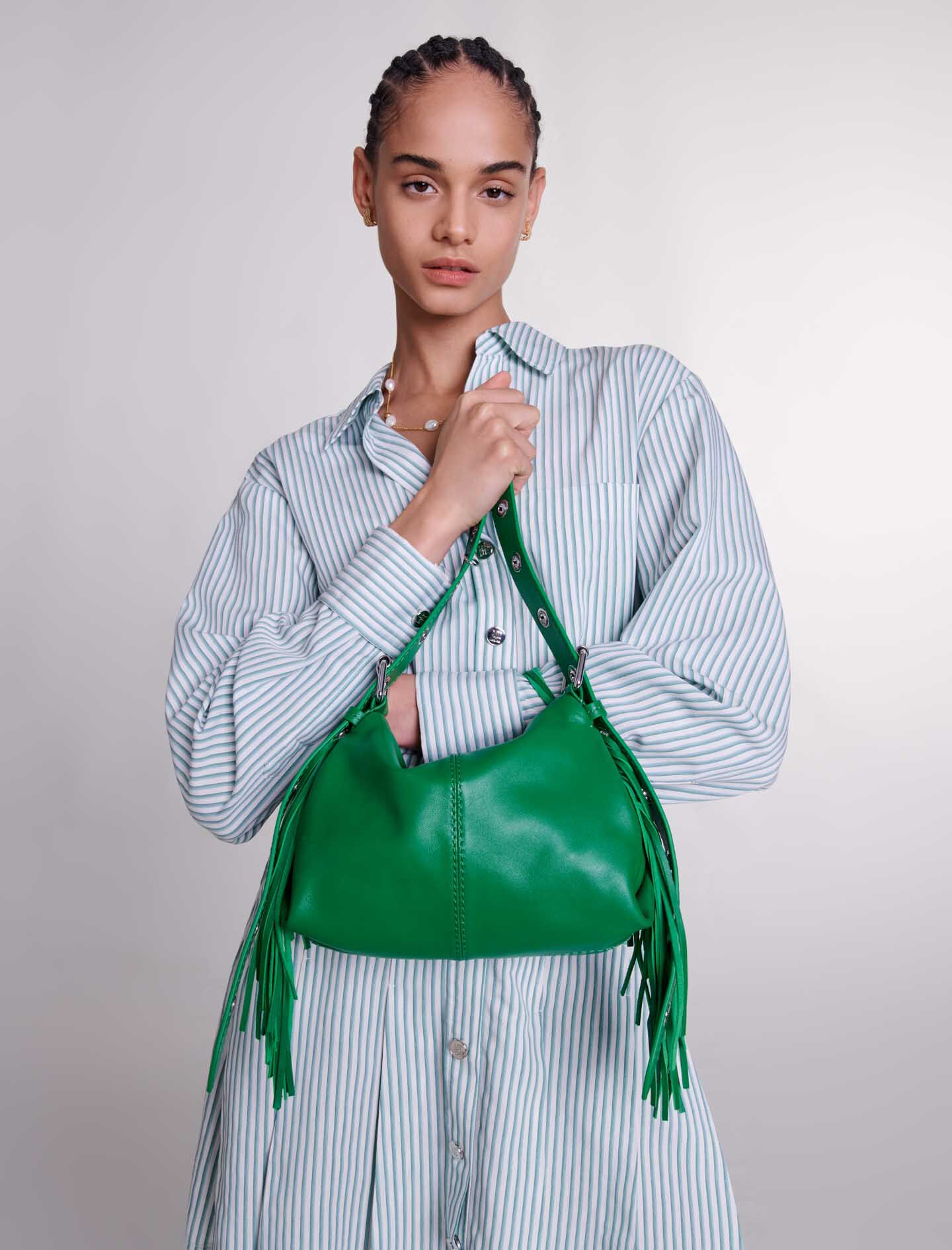 Plain leather mini Miss M bag