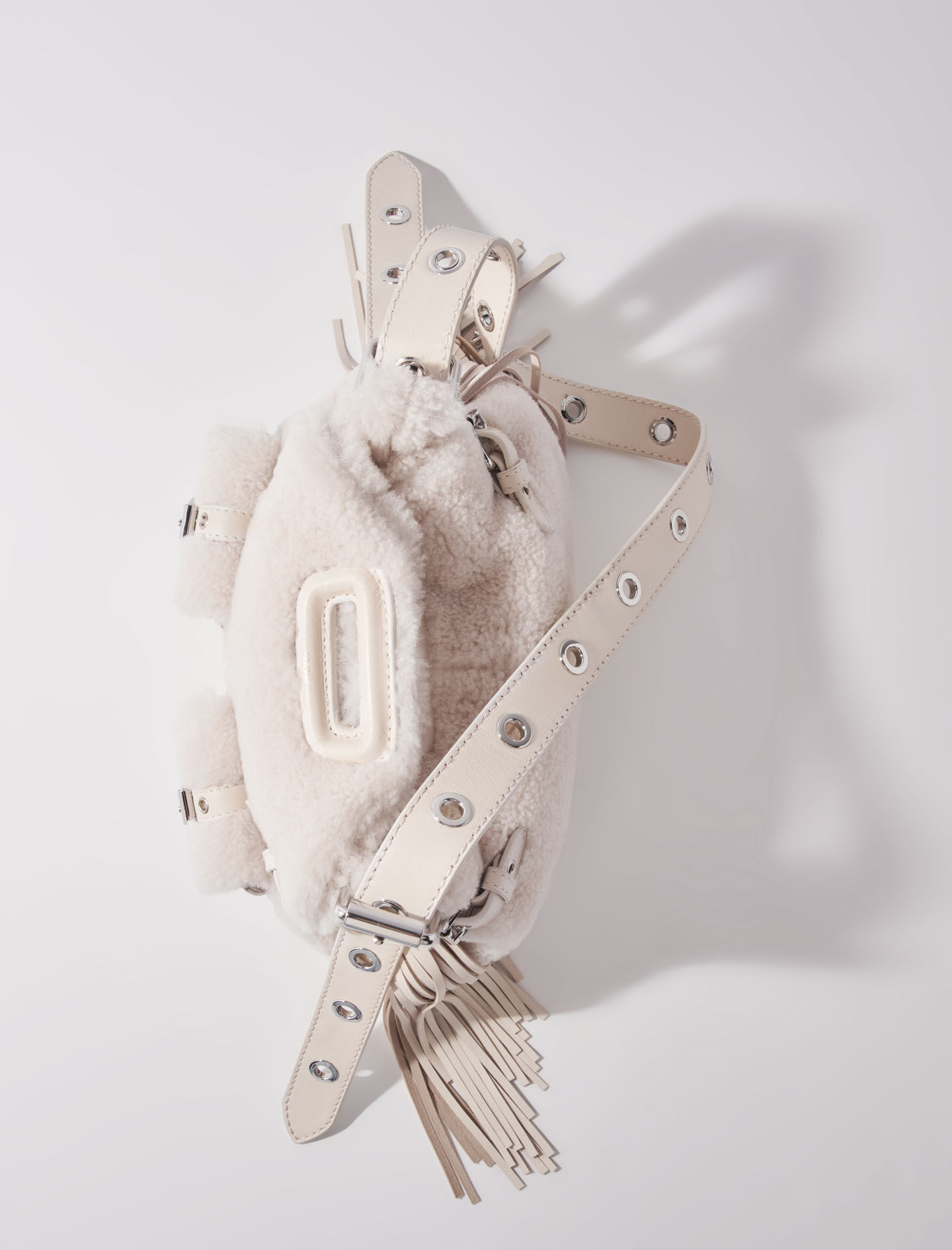 Miss M Mini faux fur cargo bag