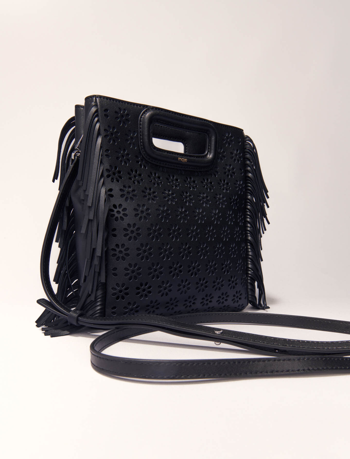 Perforated leather M bag