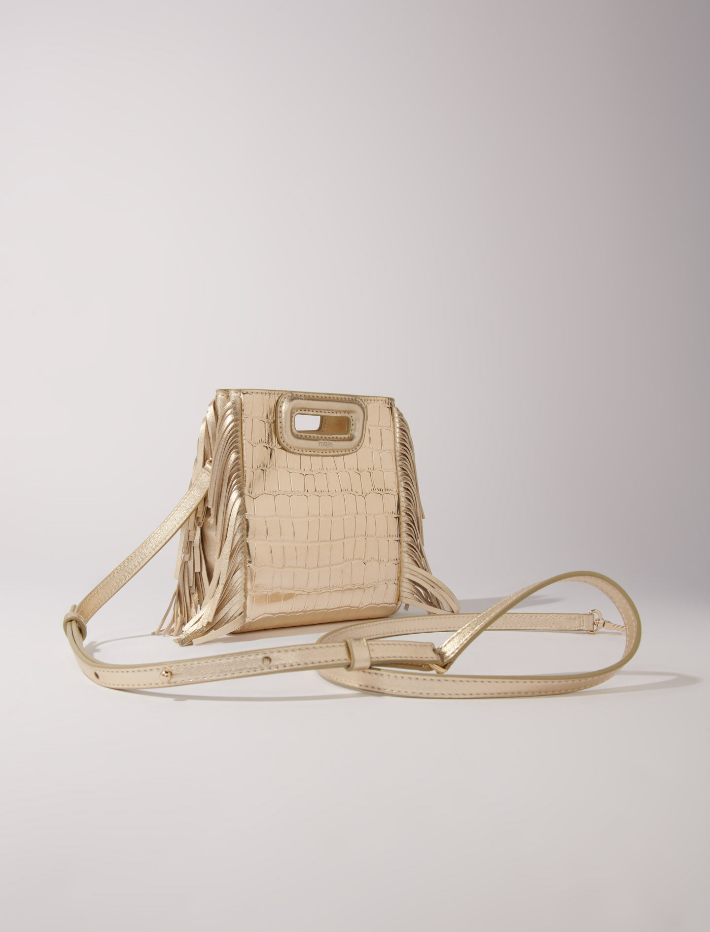 Leather bag with chain strap