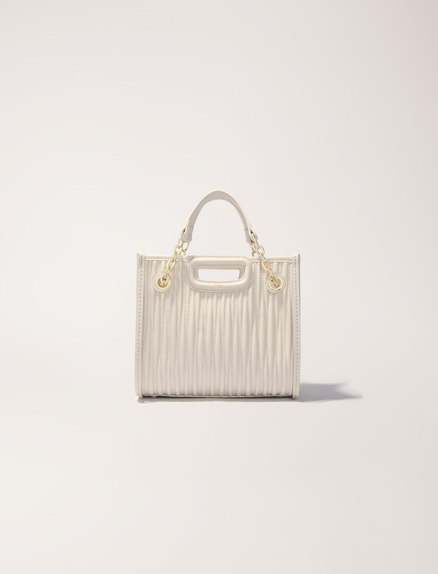 Mini quilted leather tote bag