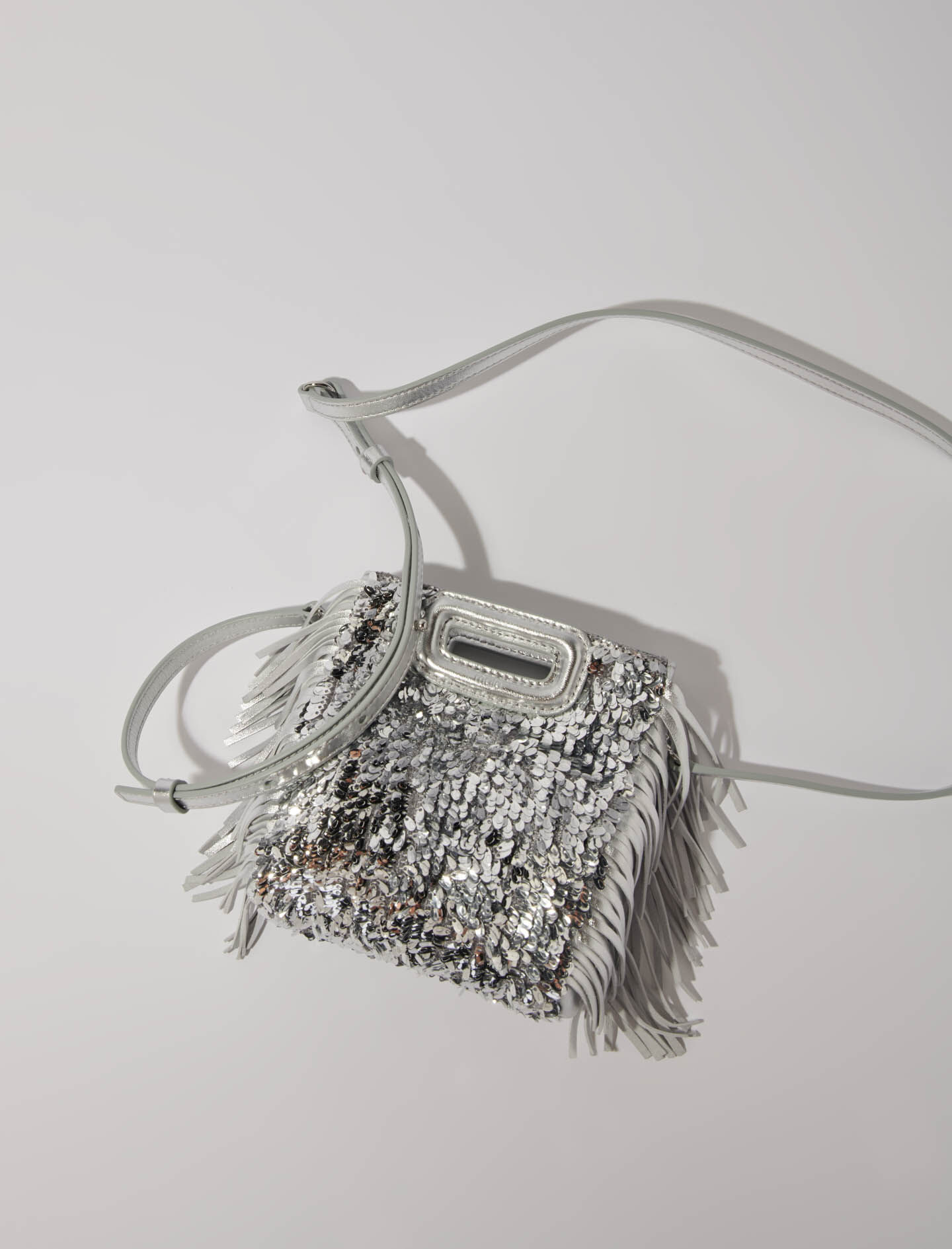 Leather bag with chain strap