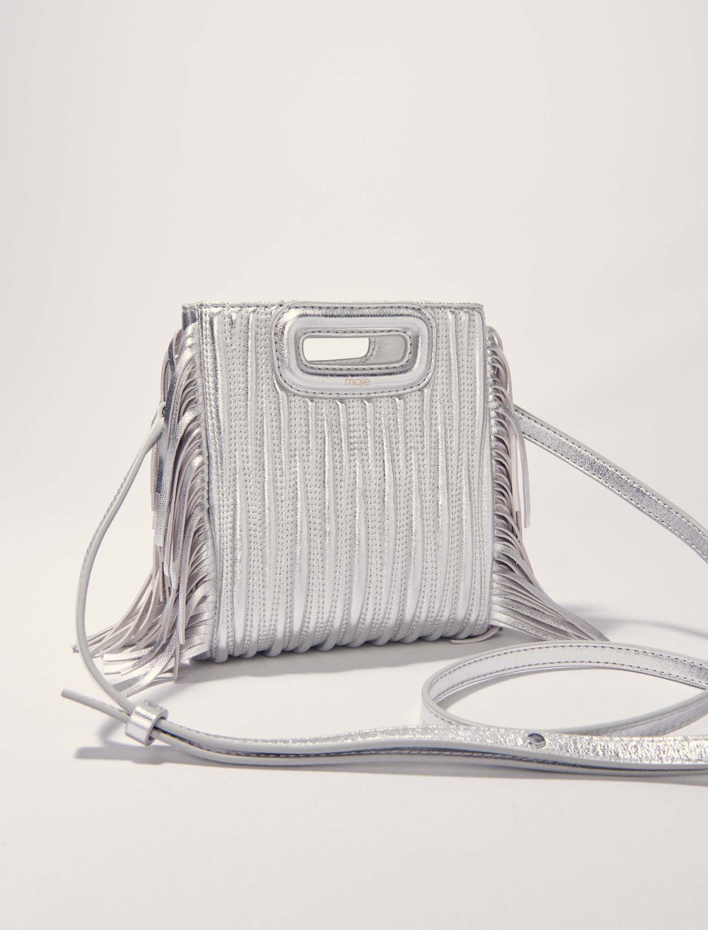 Metallic quilted leather M Mini bag