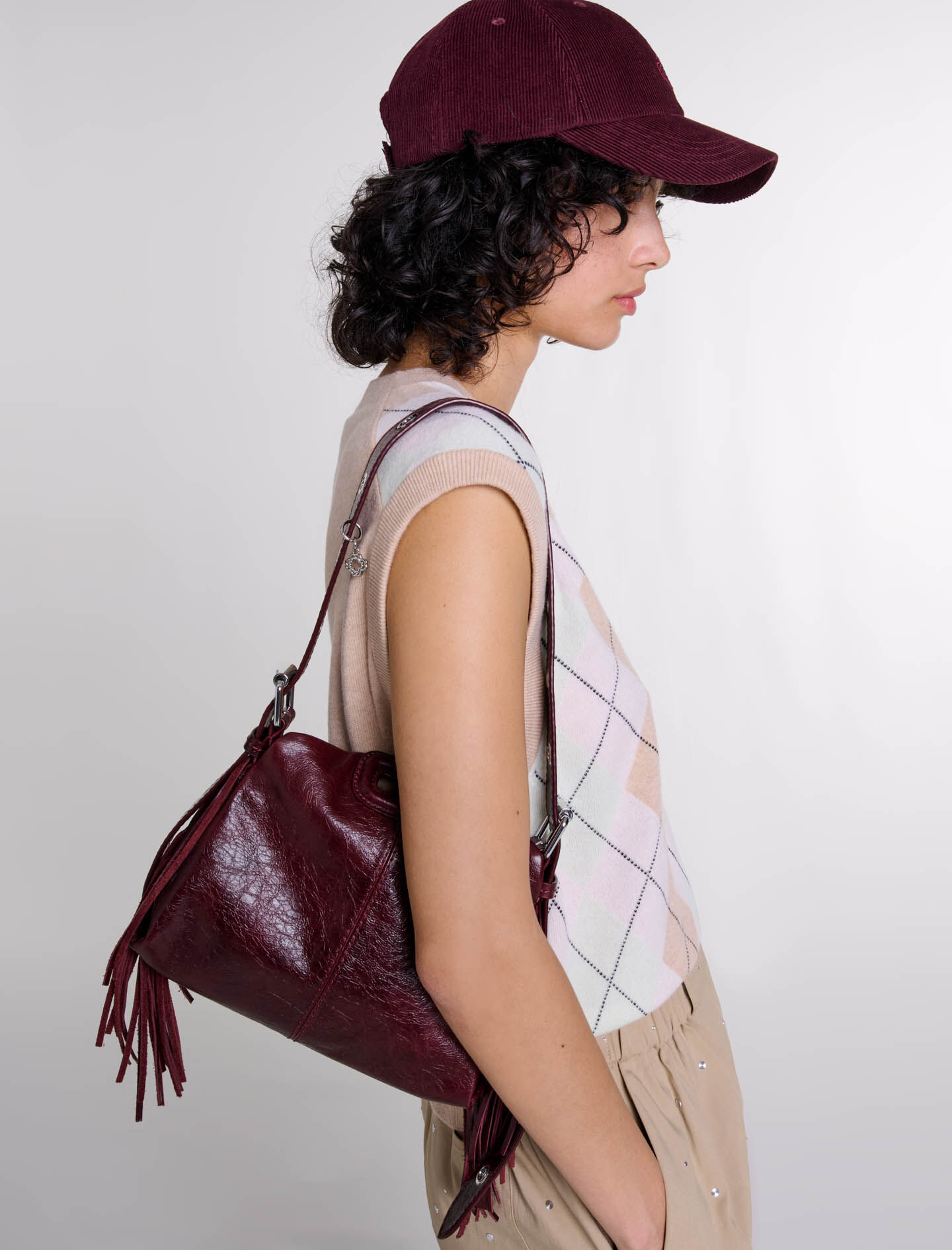 Miss M Mini embossed leather bag