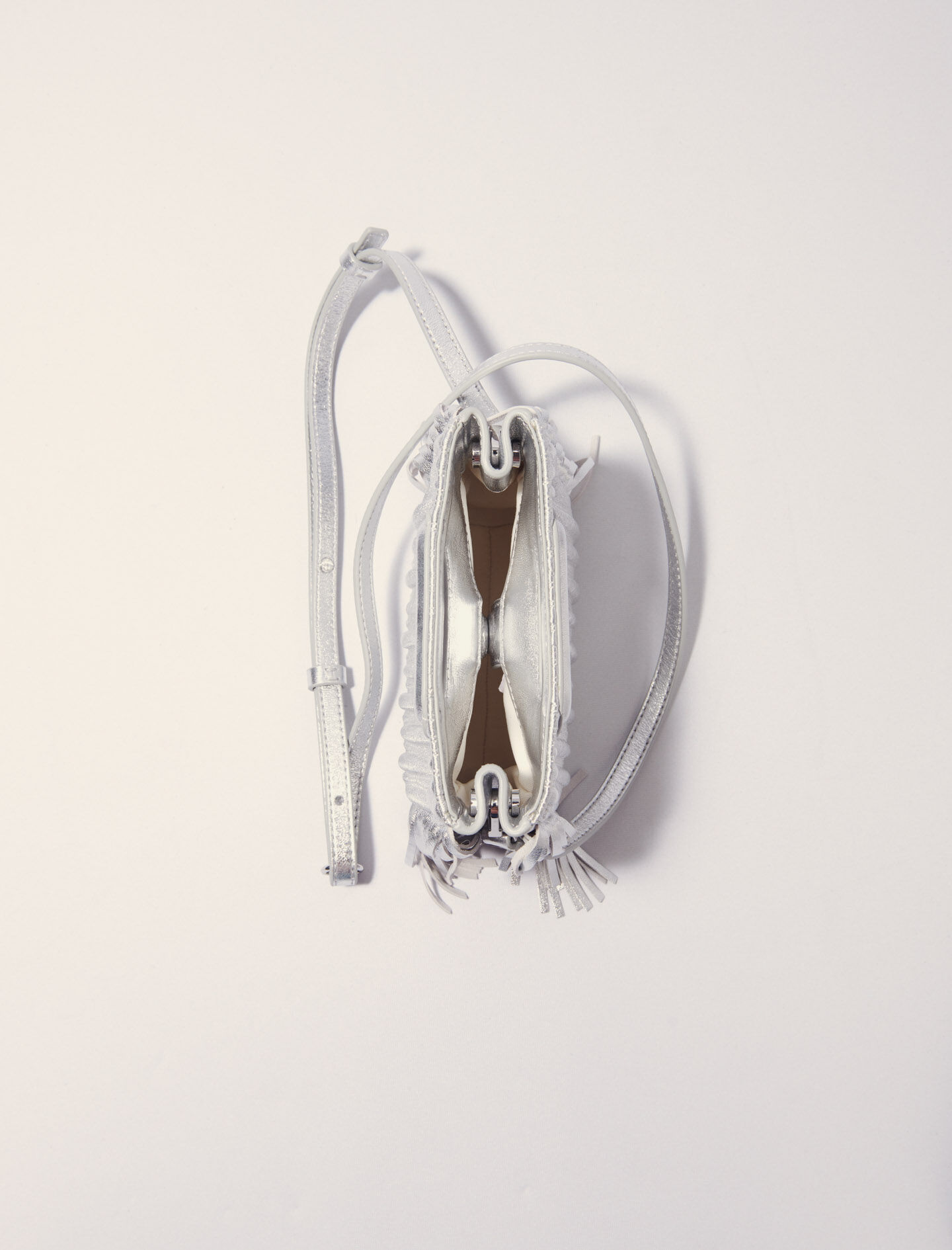 Metallic quilted leather M Mini bag