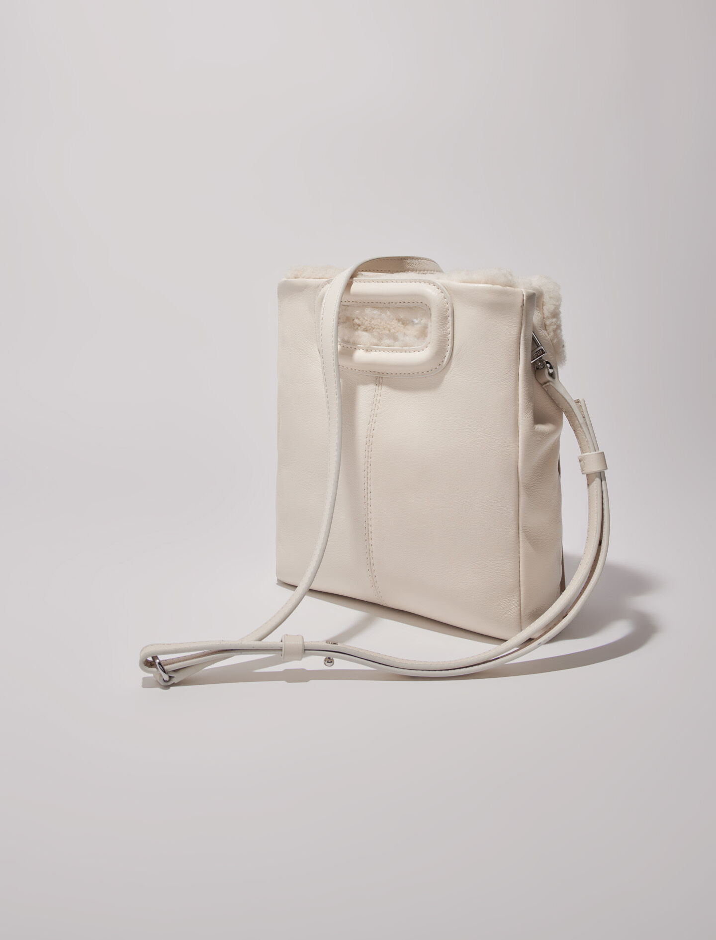 Crackled leather M bag