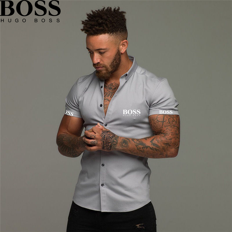 Men's Solid Color Fashion Lapel Shirt