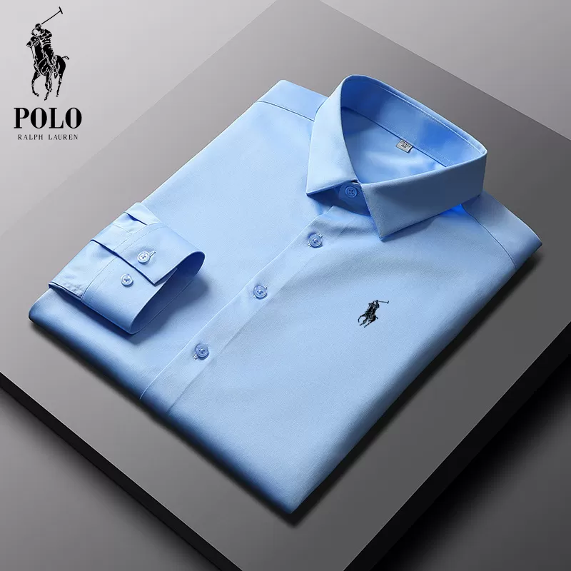 Men's Cotton Basic Denim Long Sleeve Shirt