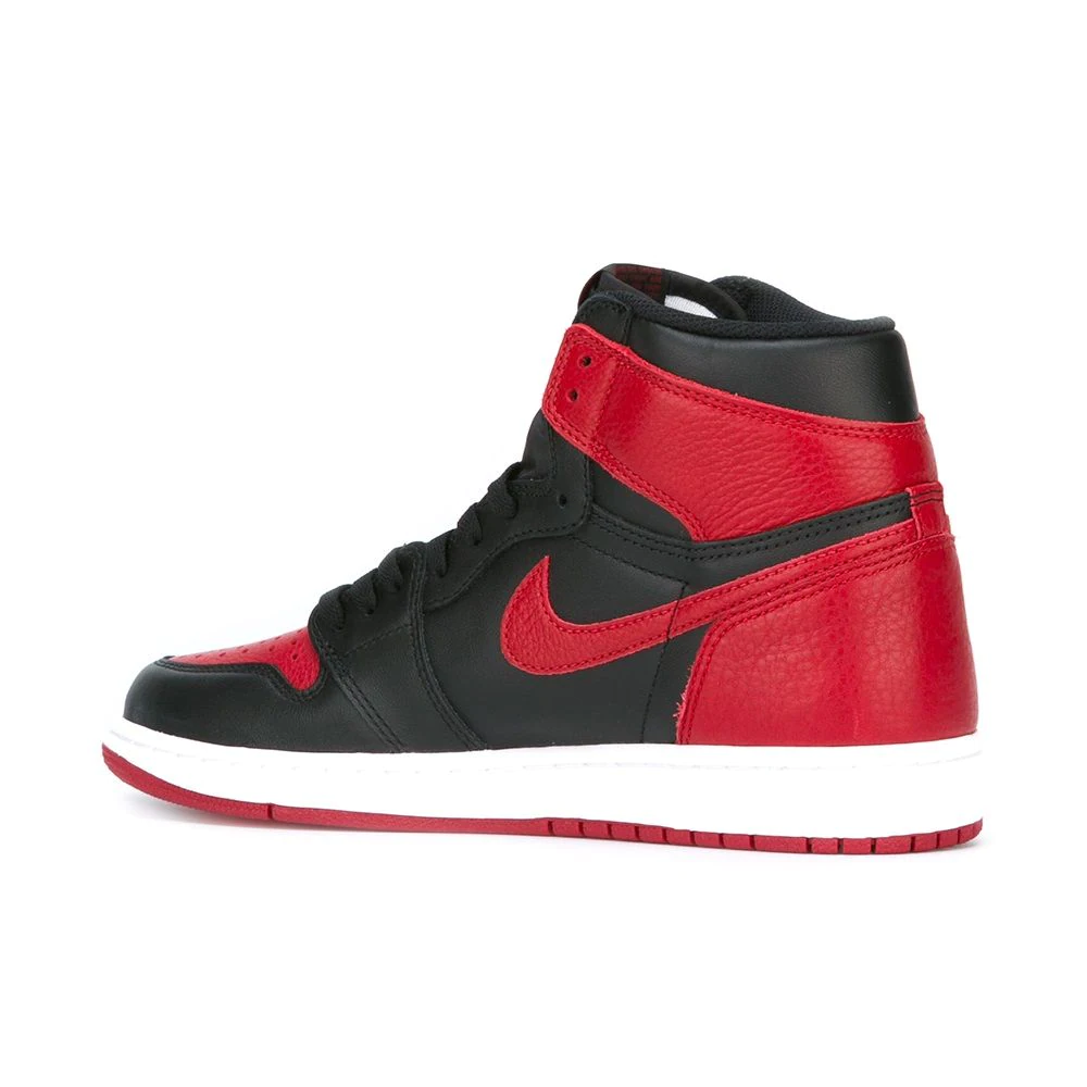 Retro Satin Bred Shoes (Black/Red)