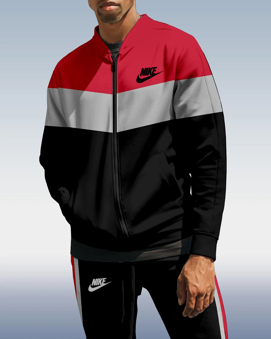 Men's Color Contrast Tracksuit