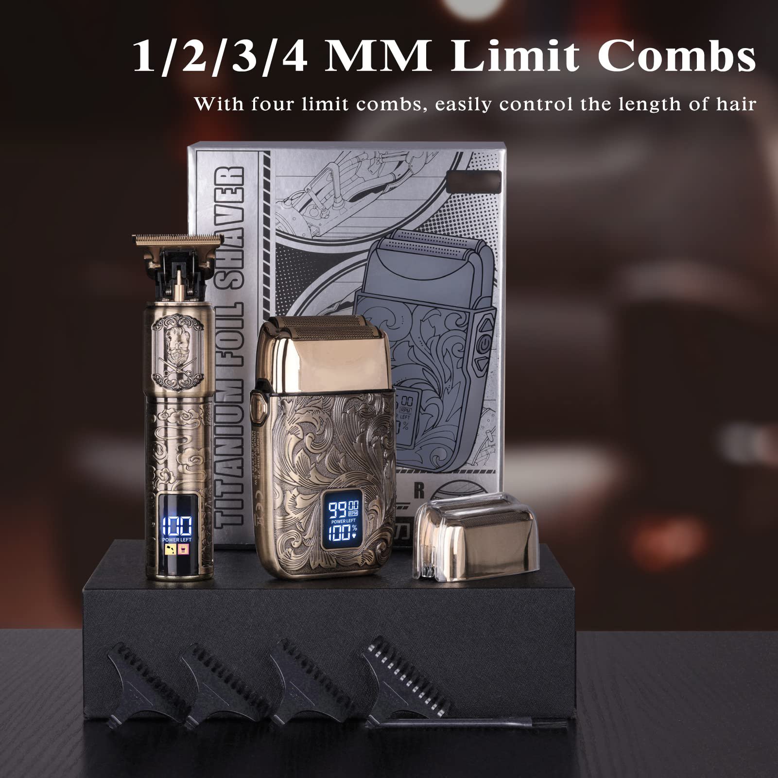 Najlepsze prezenty dla niego �� maszynka do w?os��w i elektryczna maszynka do golenia dla m??czyzn, trymer do brody z zerowymi przerwami