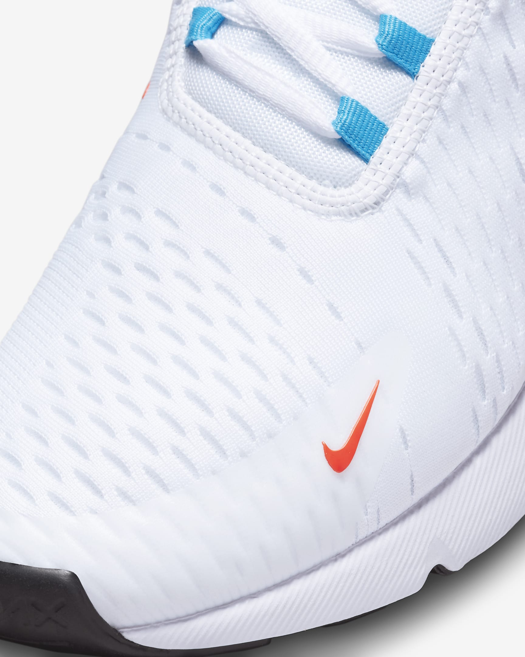 Industrial Blue White Orange Shoes