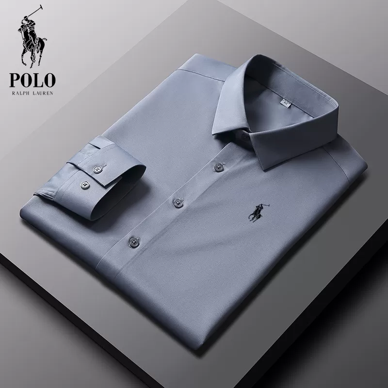 Men's Cotton Basic Denim Long Sleeve Shirt