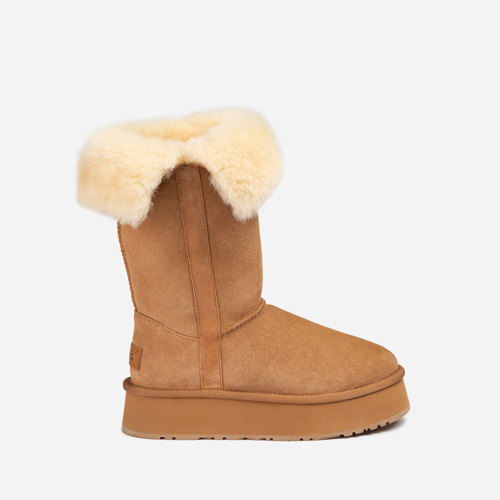 Ugg klasi?ne duge ?izme s kop?om na platformu (4,5 cm) (vodootporne)