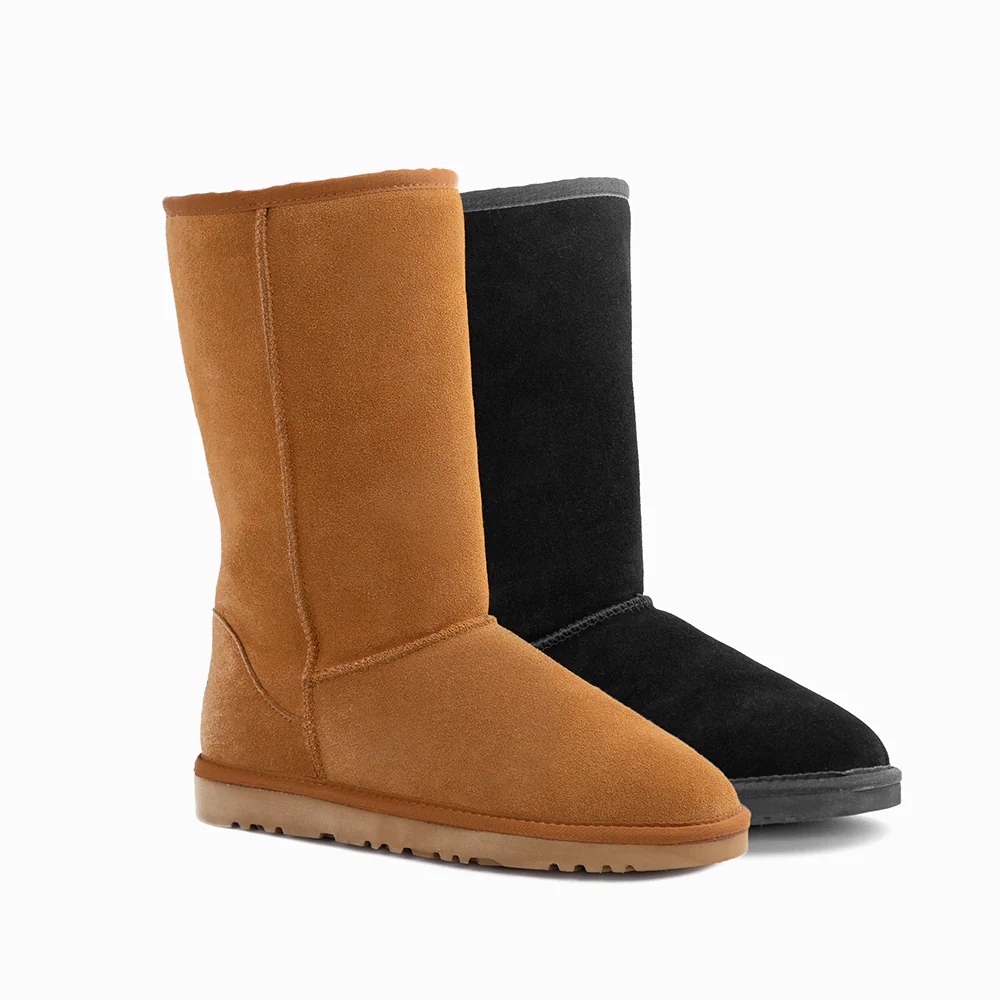 Ugg Boots autentico australiano pelle di pecora unisex lungo classico scamosciato (unisex mucca scamosciata)