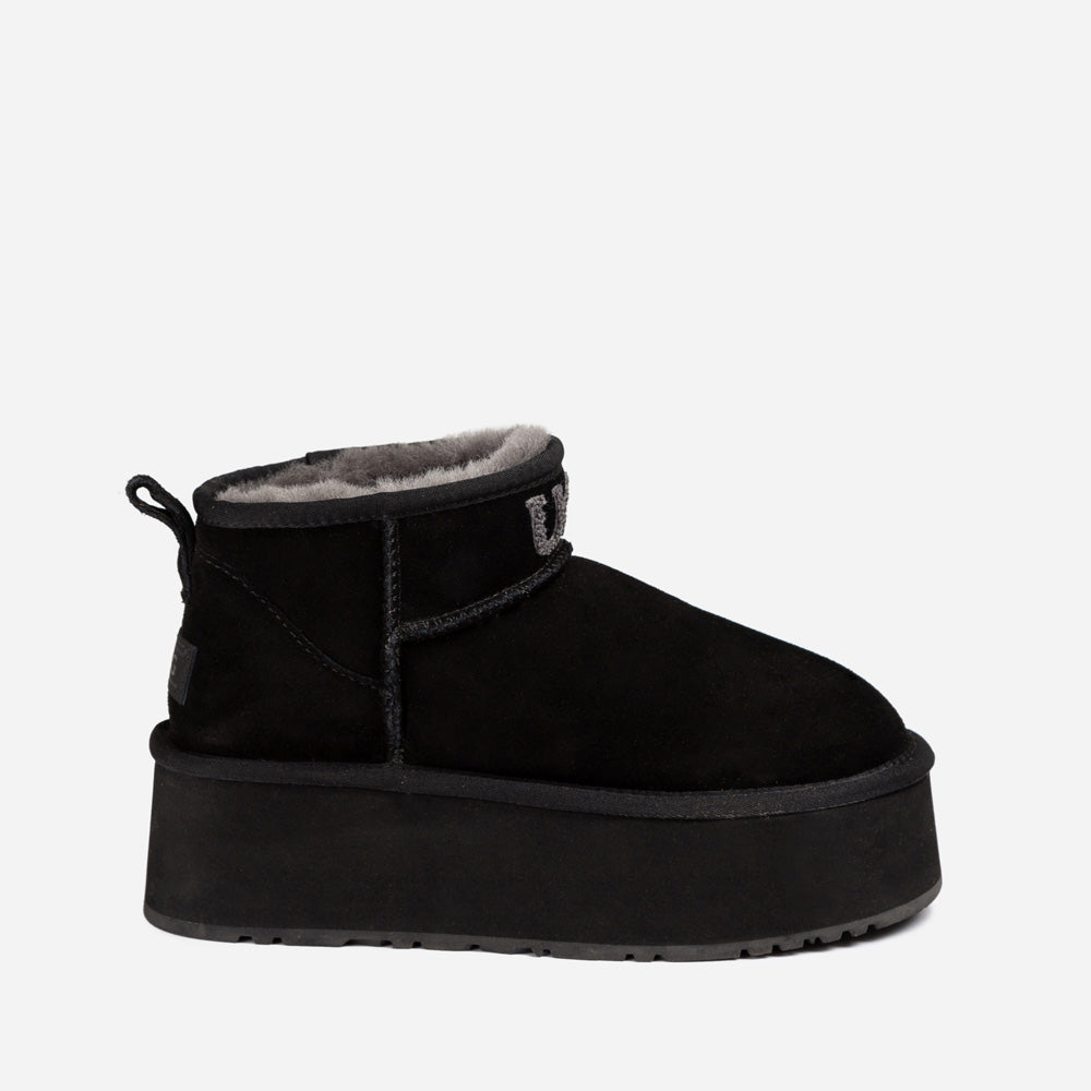 Ultra mini ?izme Ugg Classic Platform Knit Logo (vodootporne) (5 cm)