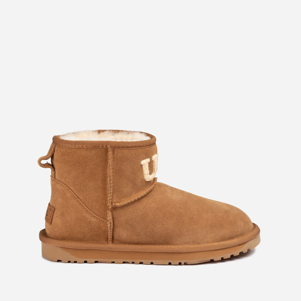 Ugg Classic Knit Logo Mini Boots (Water Resistant)