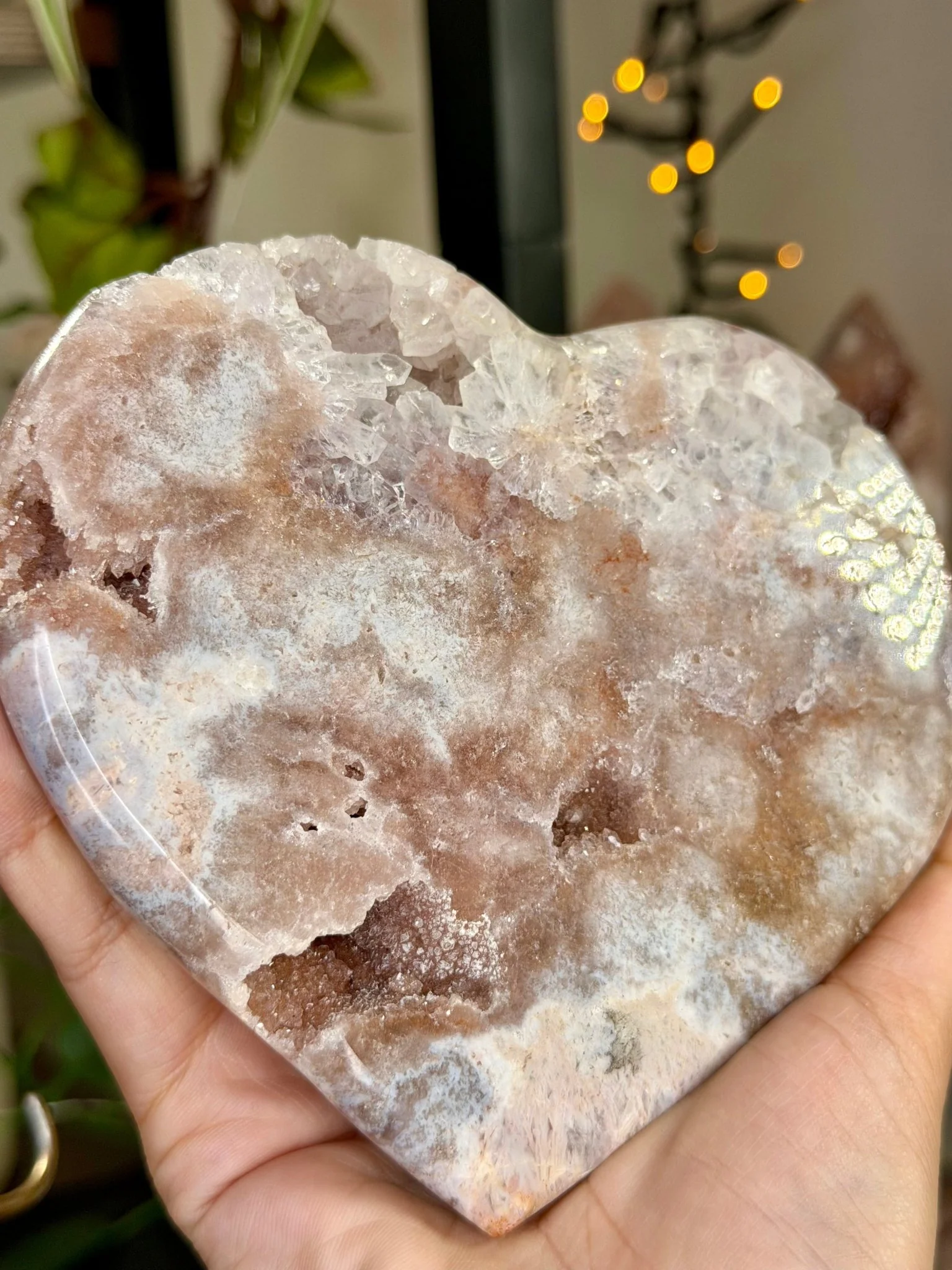Pink Amethyst Heart on Stand | 462g