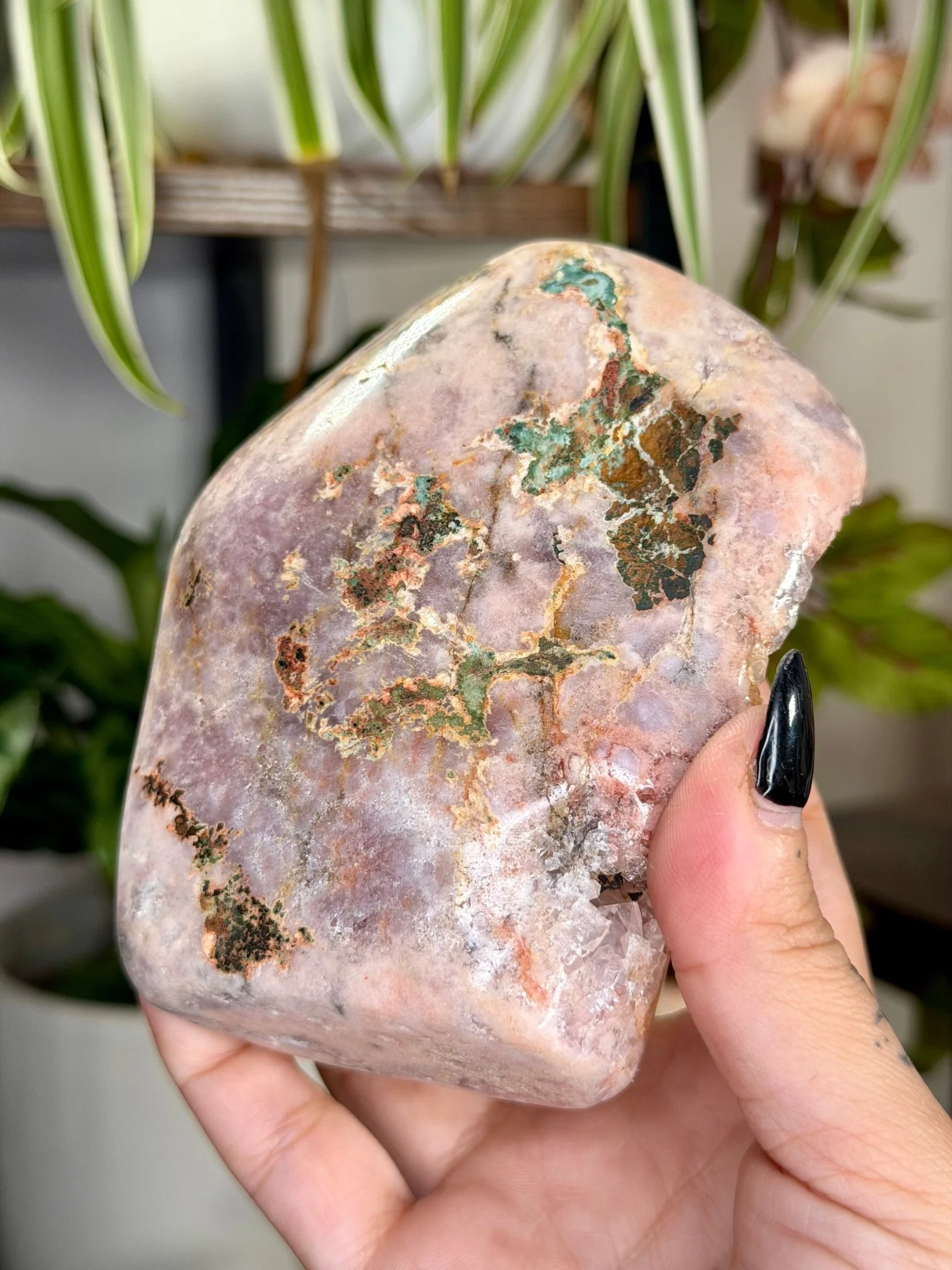 Pink Amethyst Free Form on Stand | 465g