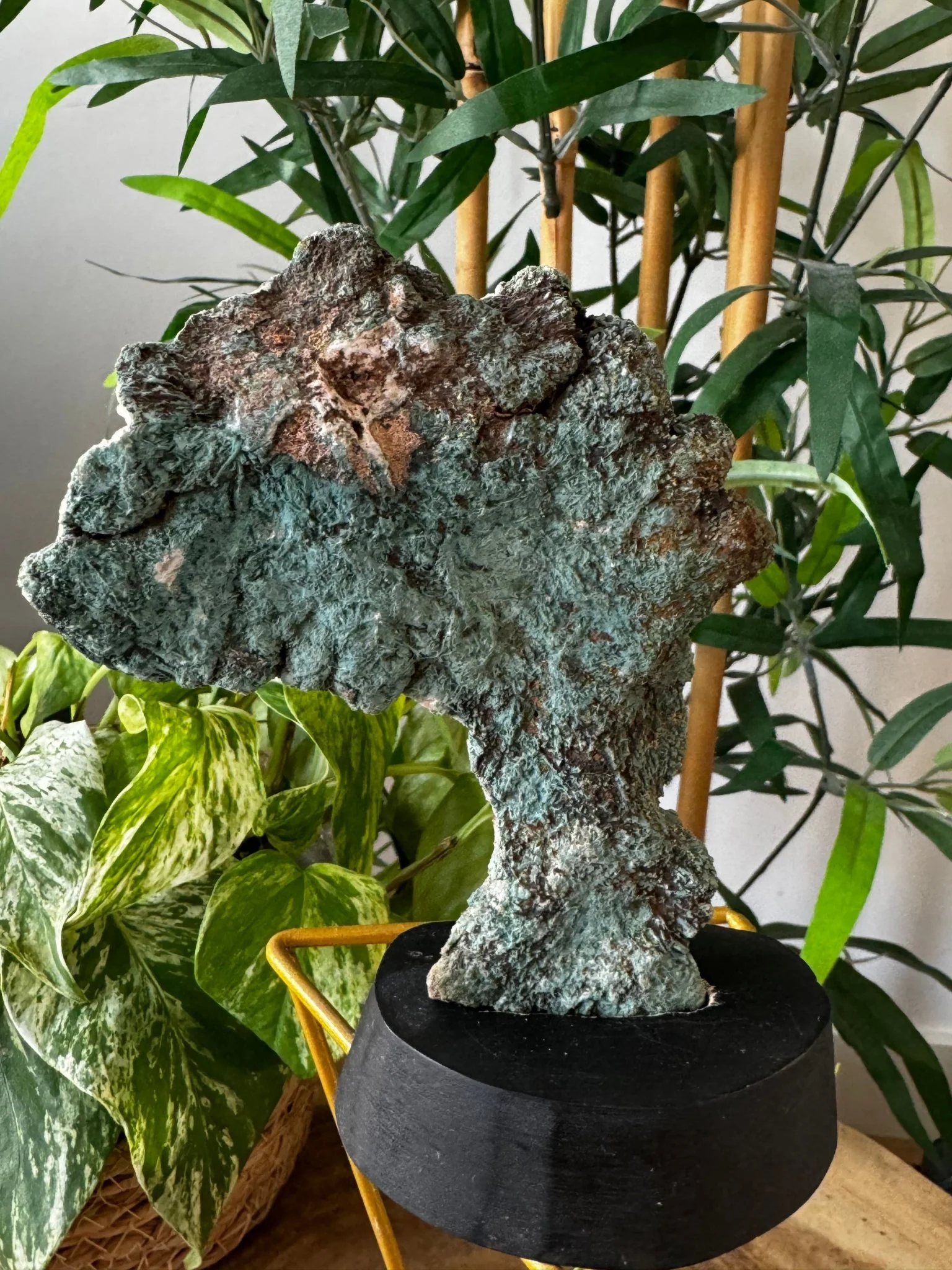 Pink Amethyst Slab on Wood Stand | 126g