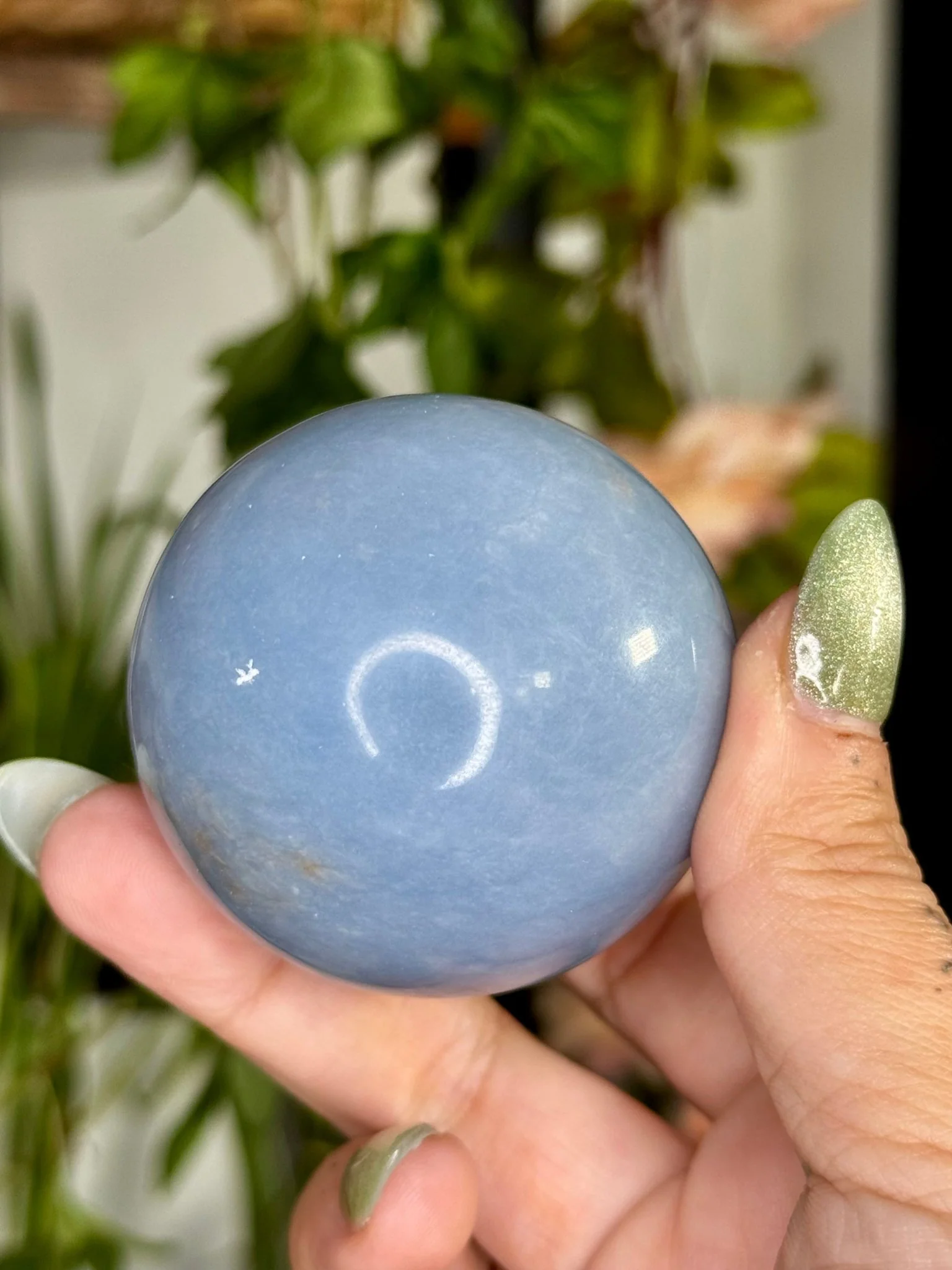 Small Angelite Sphere | 196g