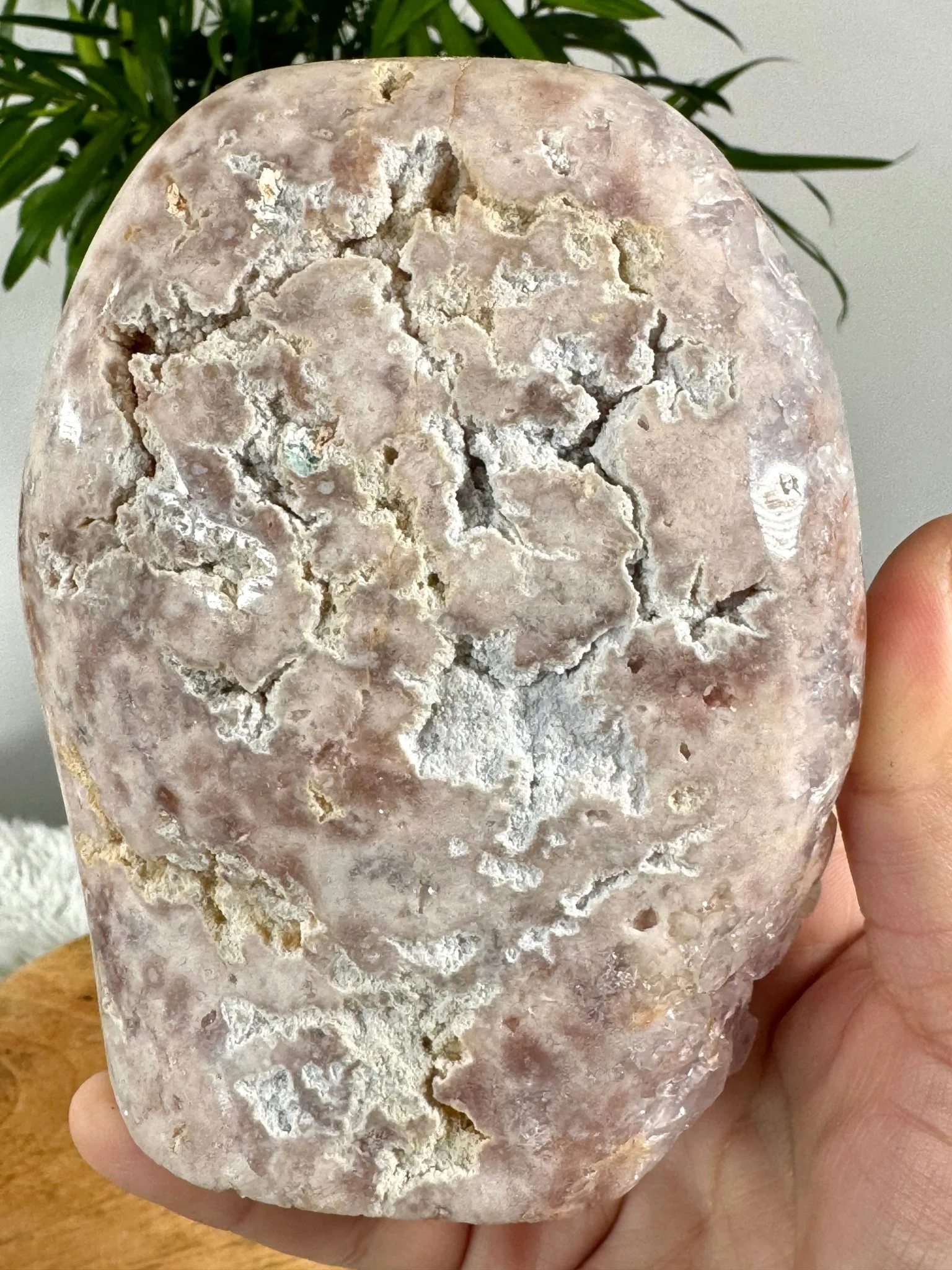 AAA Pink Amethyst Free Form (half natural, half polished) | 685g