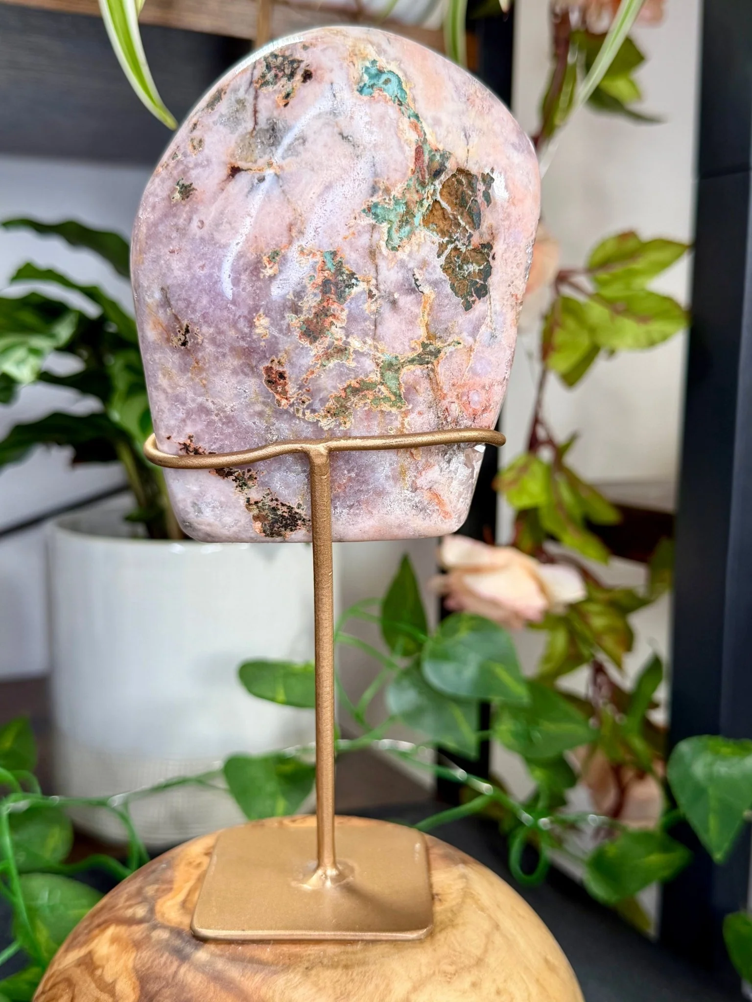 Pink Amethyst Free Form on Stand | 465g