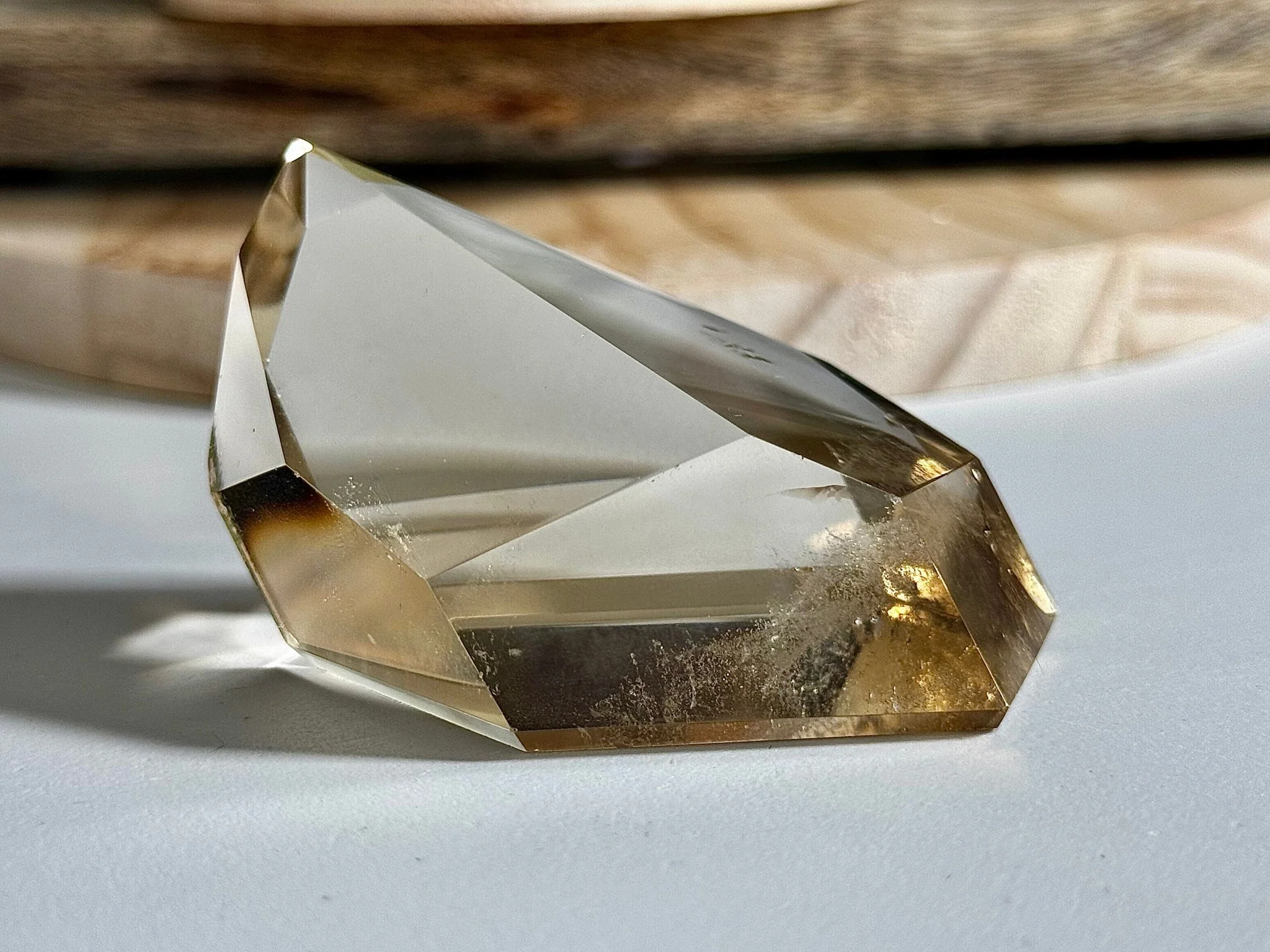 100% High Quality Natural Brazilian Champagne Citrine Free Form (Polished) | 110g