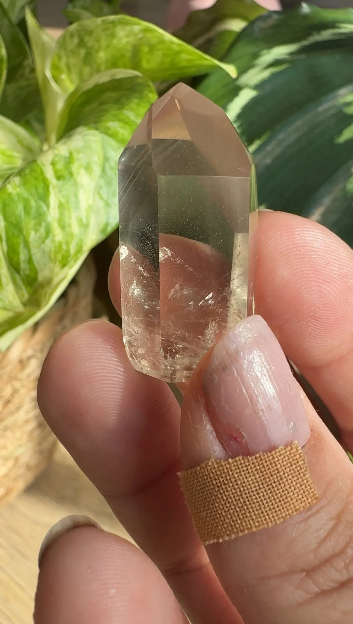 Mini Natural Brazilian Champagne Citrine Tower with Phantom | 3.5cm