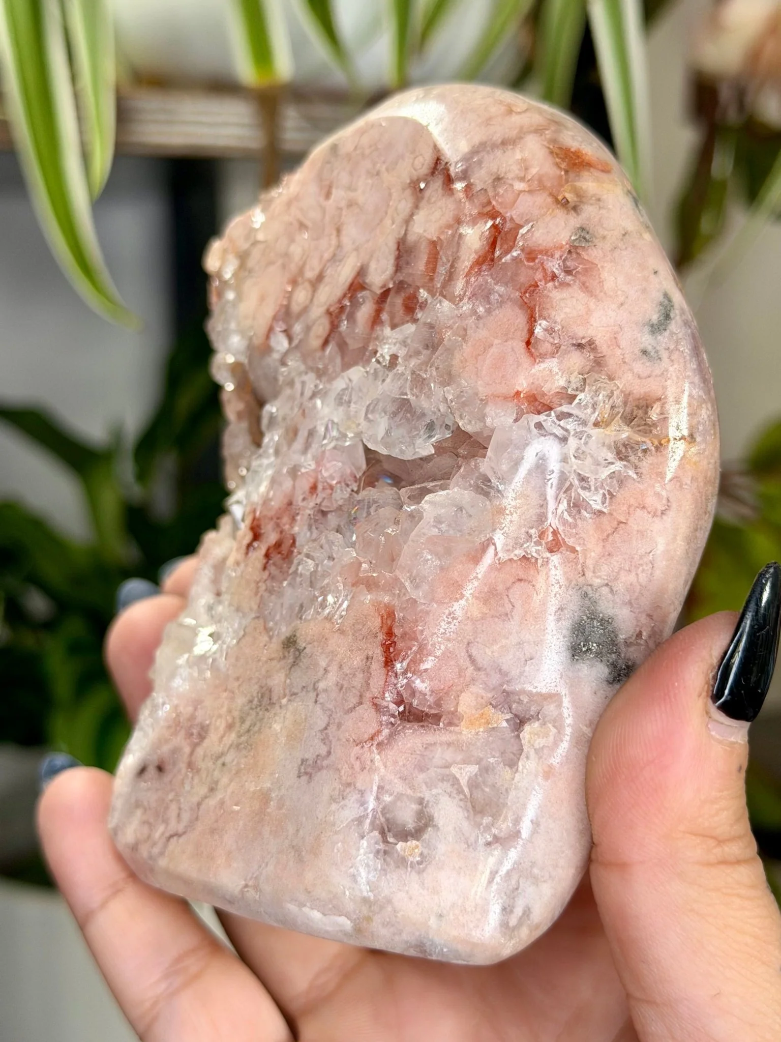 Pink Amethyst Free Form on Stand | 465g