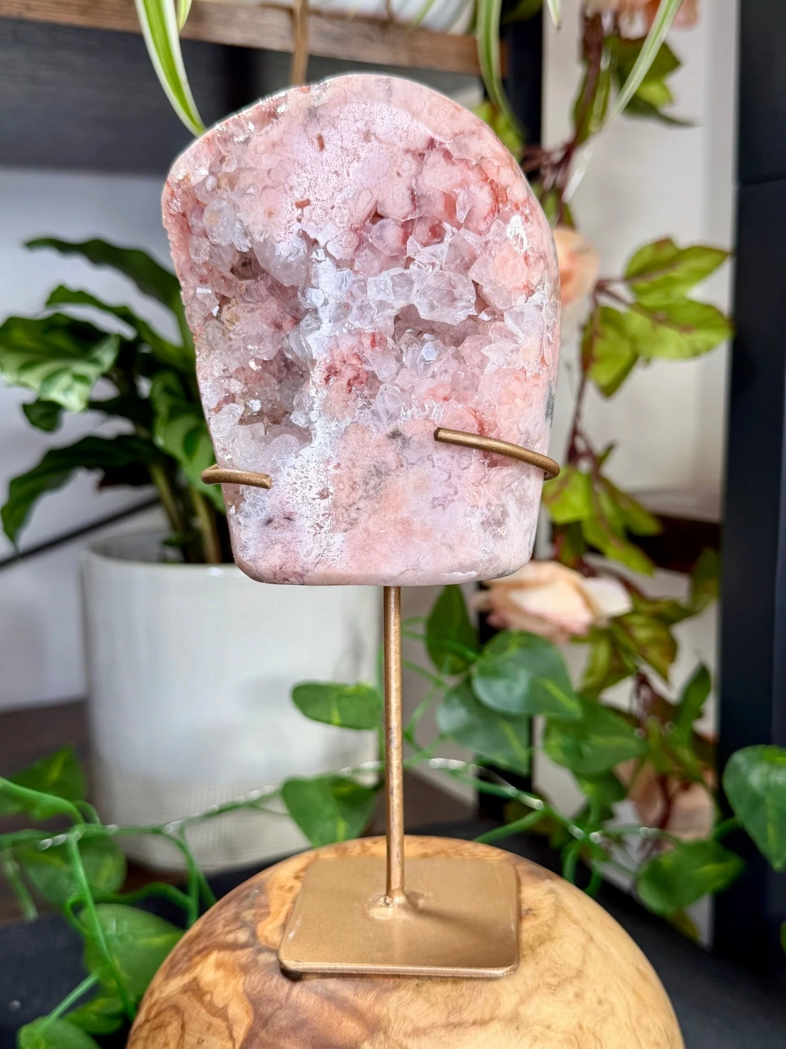 Pink Amethyst Free Form on Stand | 465g