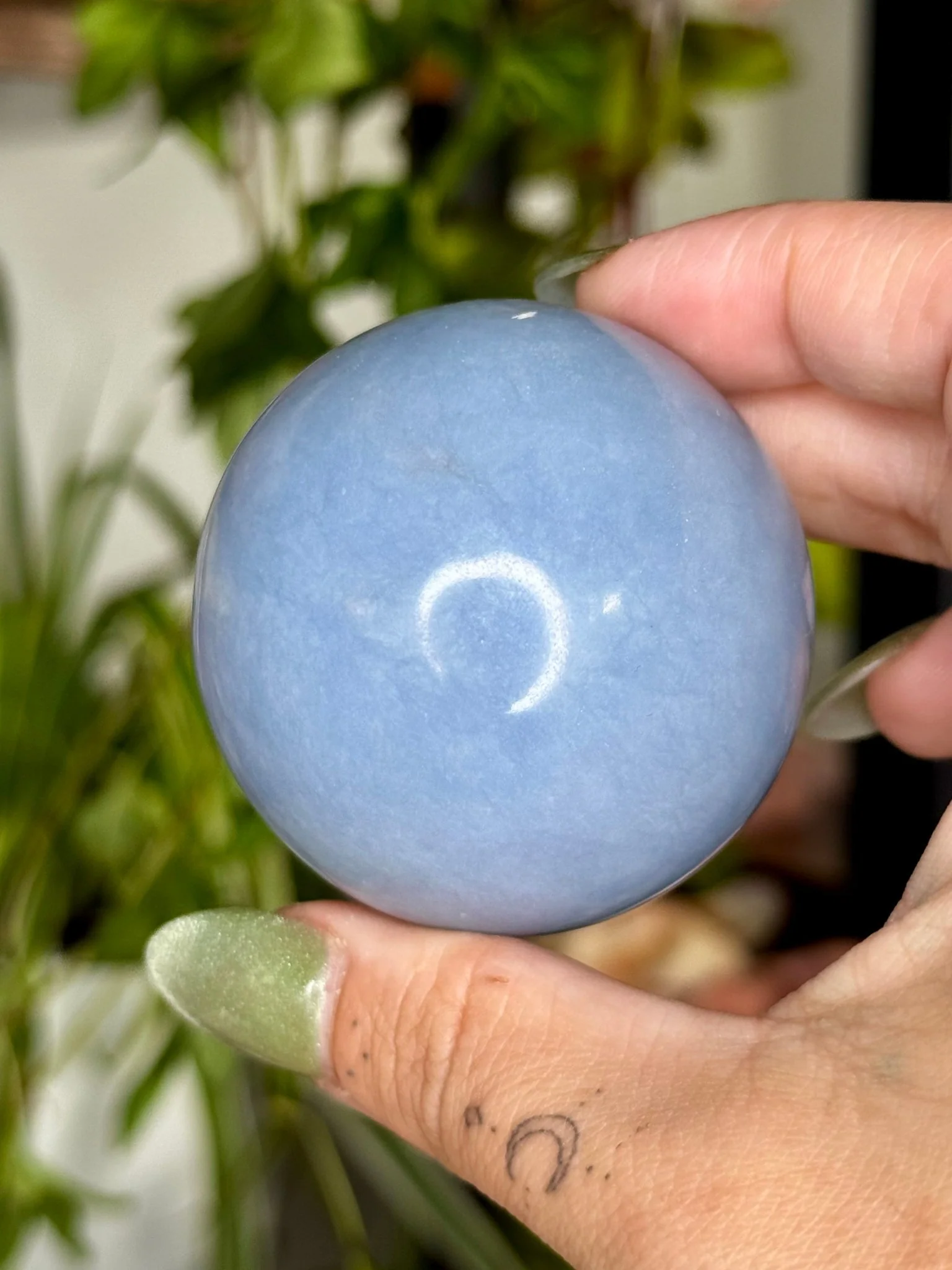 Small Angelite Sphere | 196g
