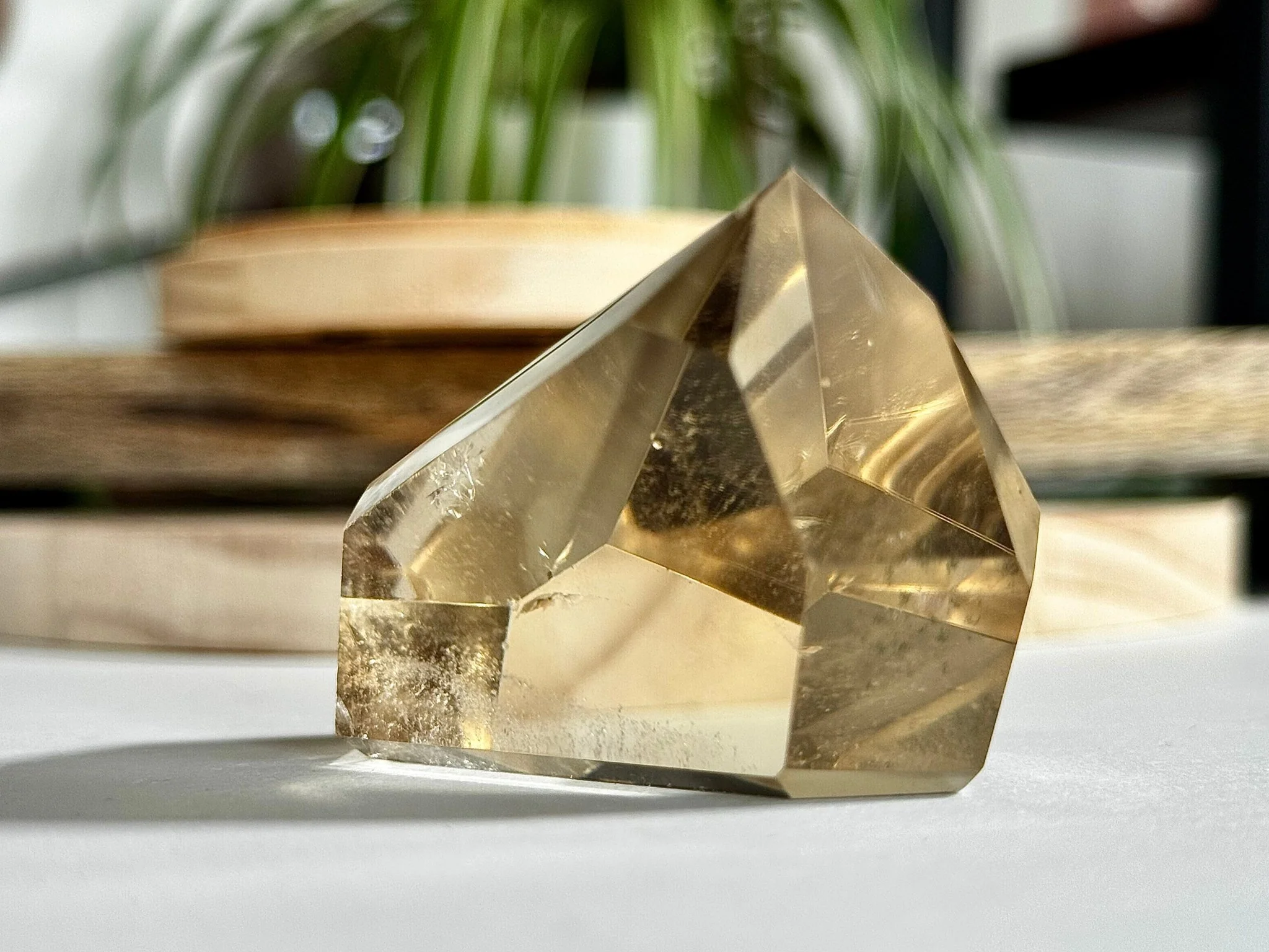 100% High Quality Natural Brazilian Champagne Citrine Free Form (Polished) | 110g