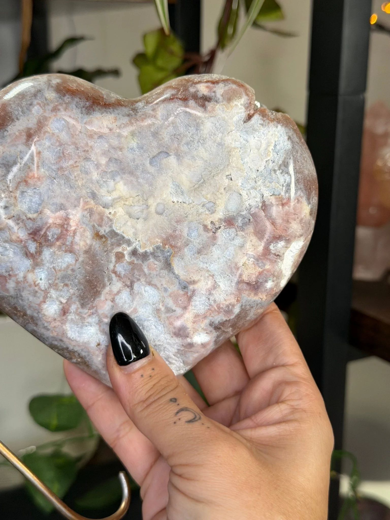 Pink Amethyst Heart on Stand | 462g