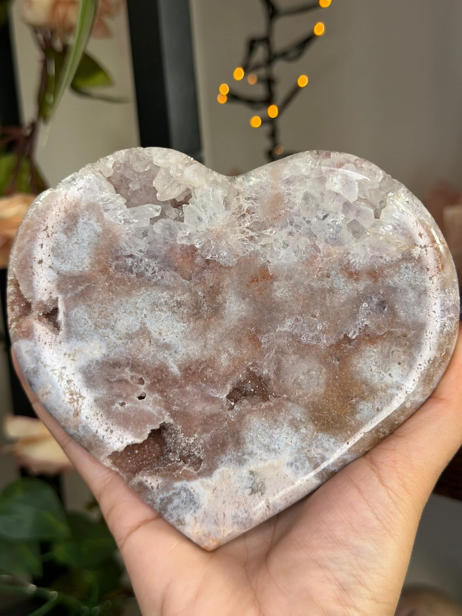Pink Amethyst Heart on Stand | 462g