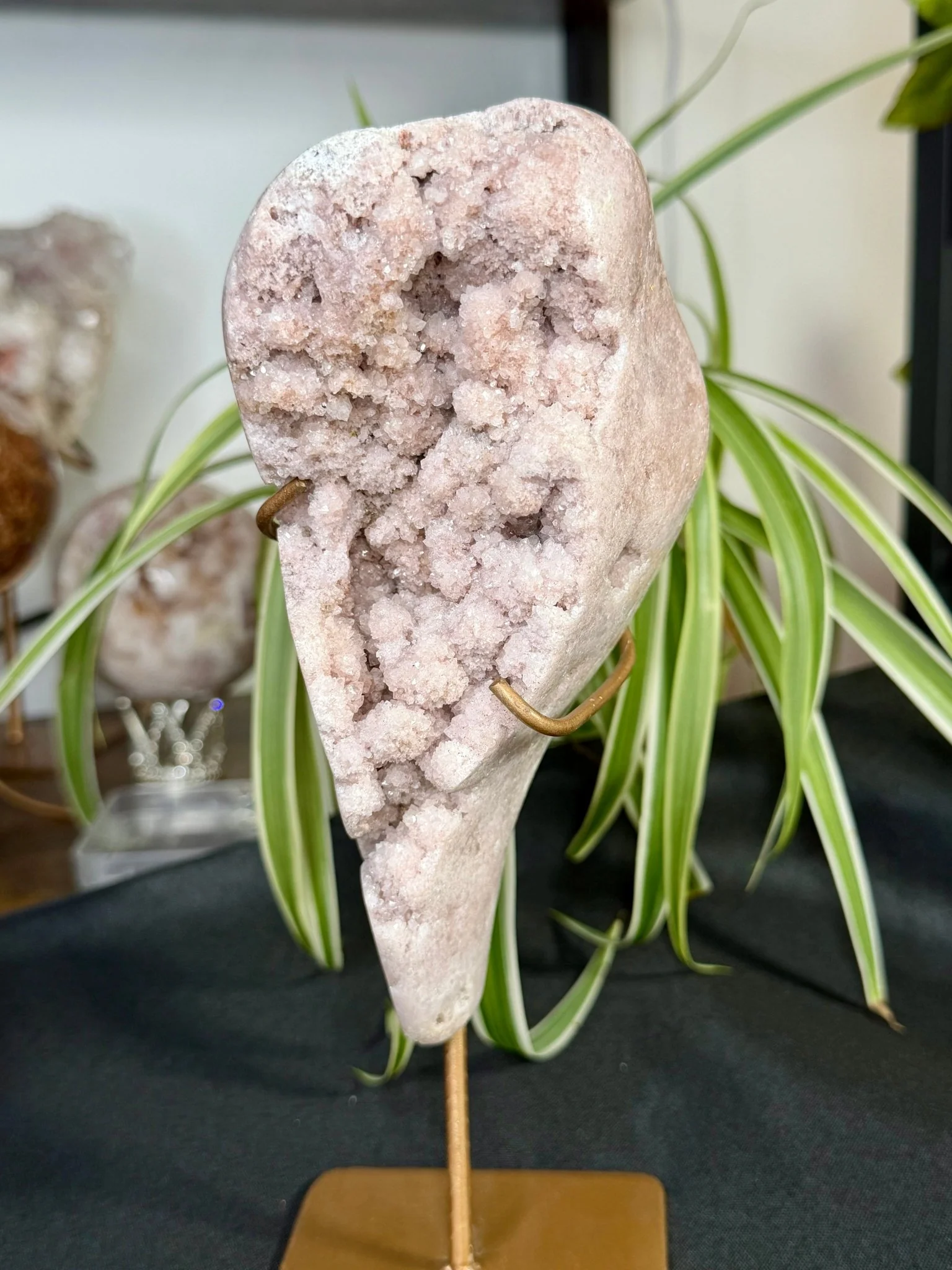 Pink Amethyst Free Form on Stand | 801g