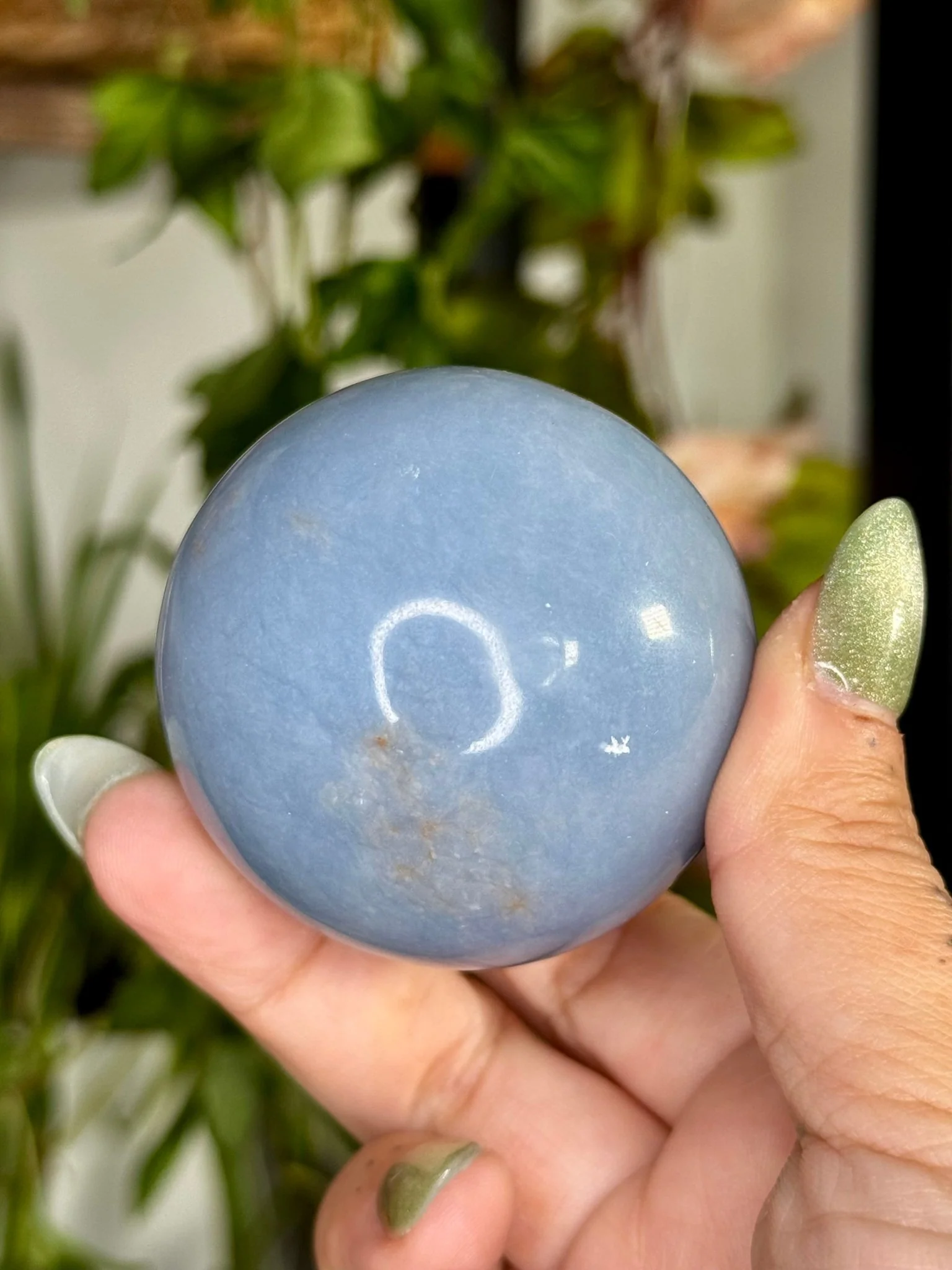 Small Angelite Sphere | 196g