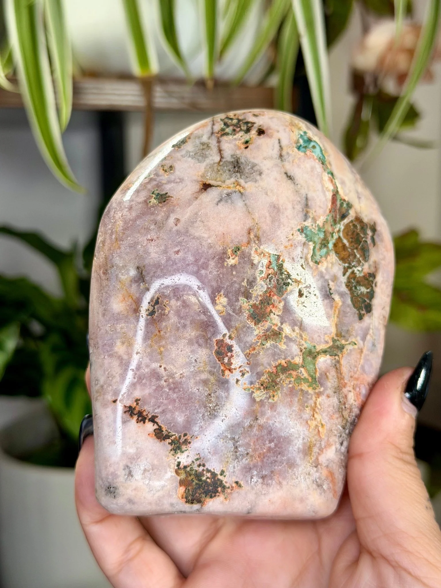 Pink Amethyst Free Form on Stand | 465g