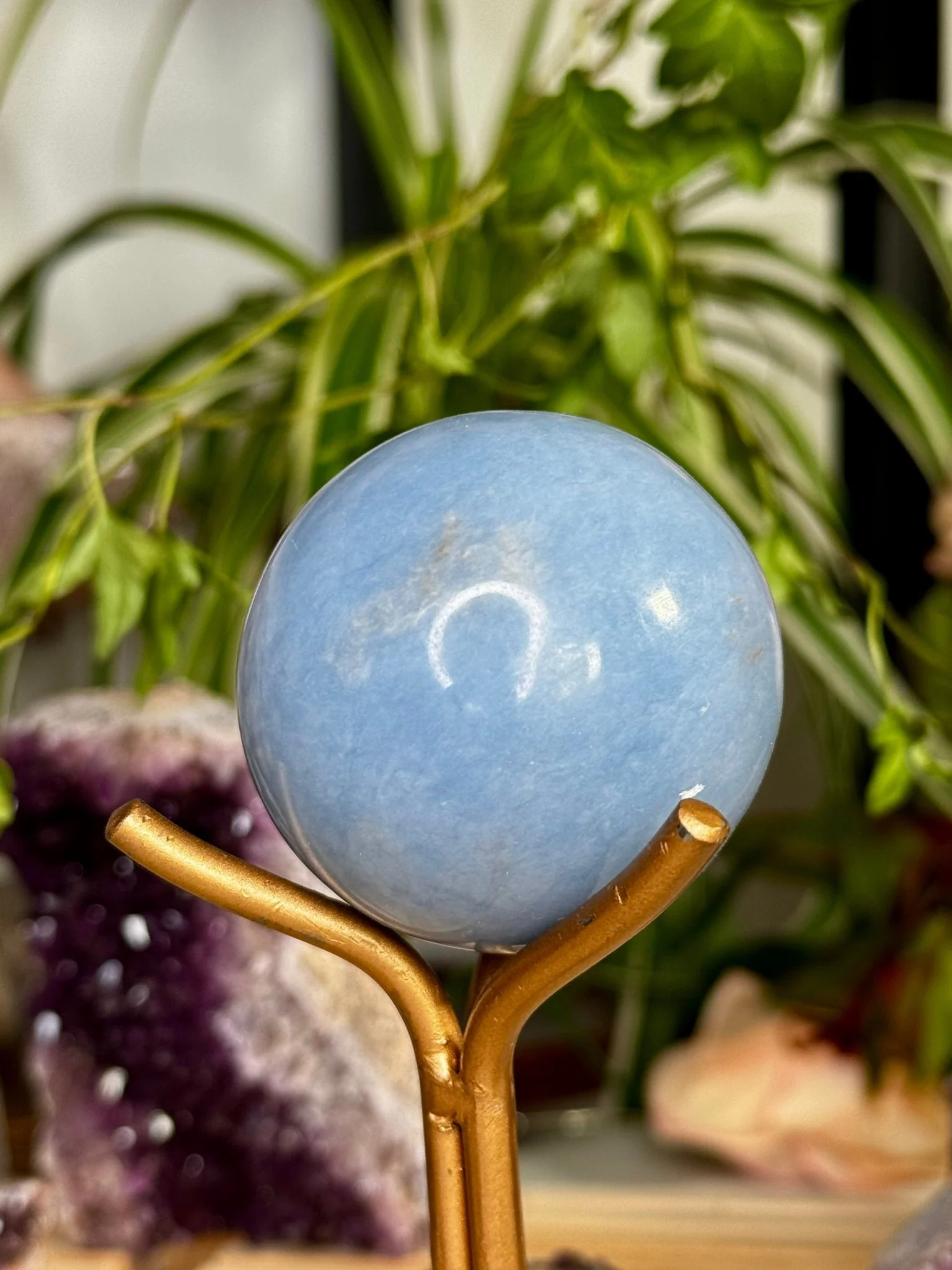 Small Angelite Sphere | 196g