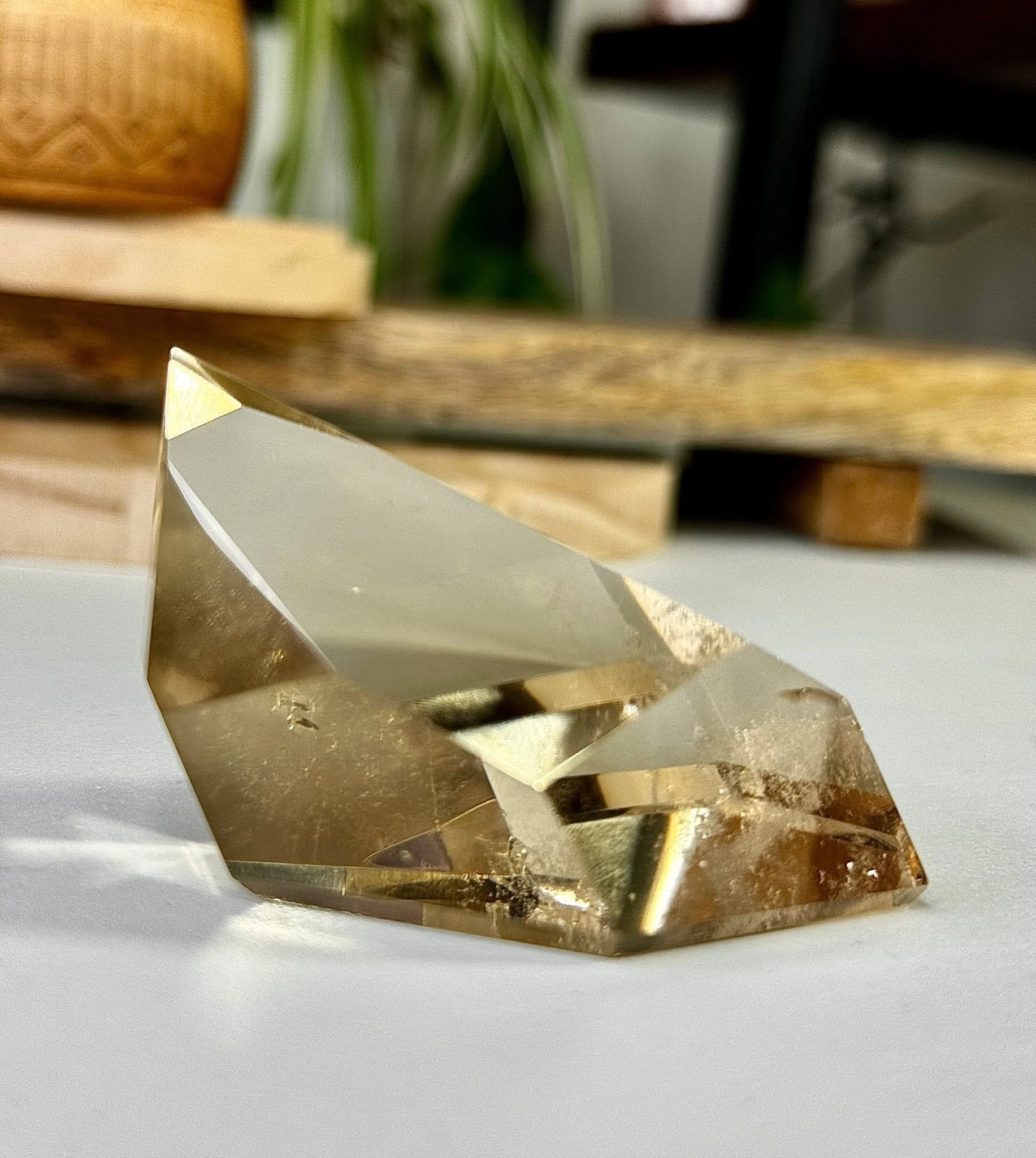 100% High Quality Natural Brazilian Champagne Citrine Free Form (Polished) | 110g