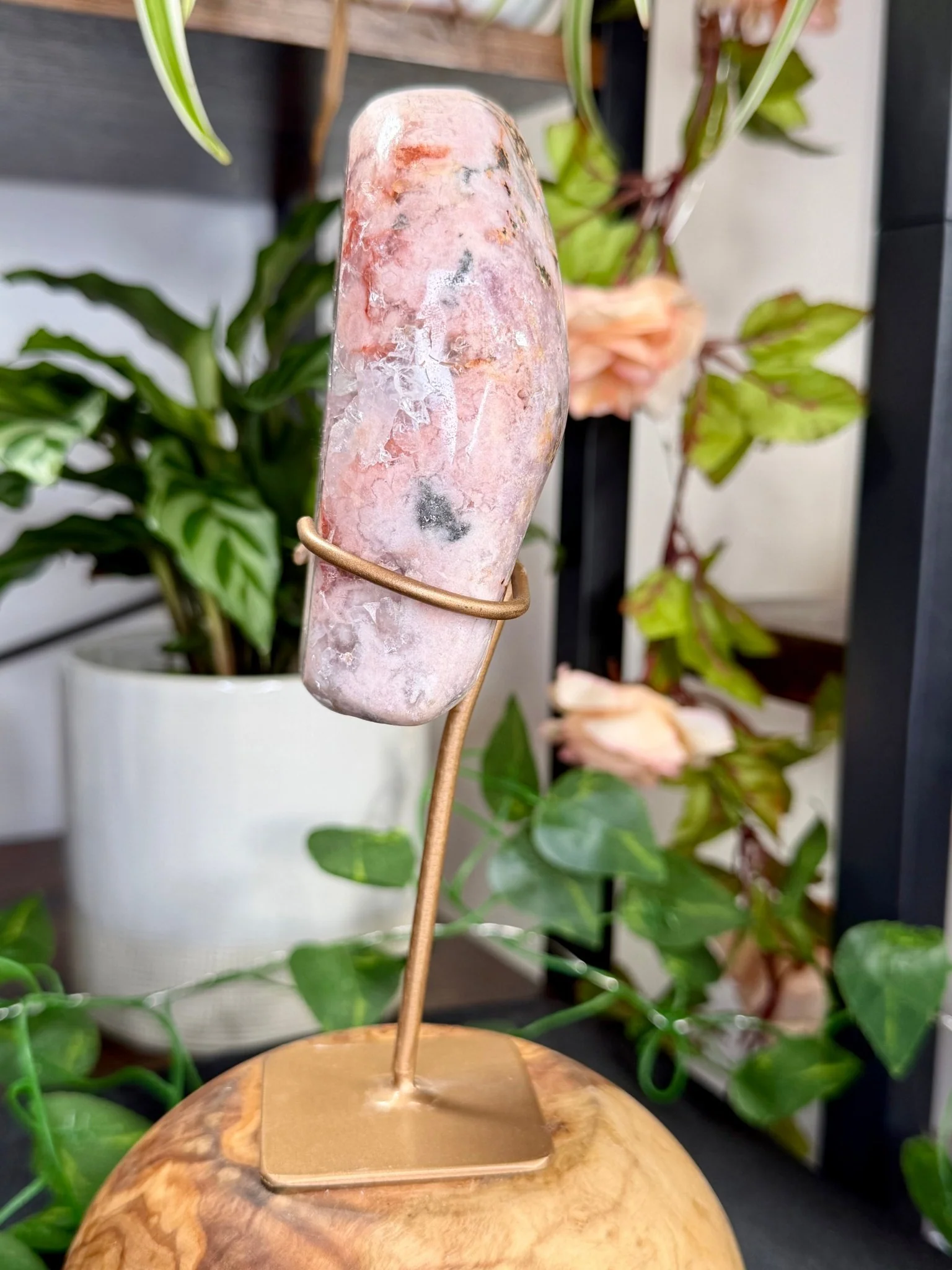 Pink Amethyst Free Form on Stand | 465g