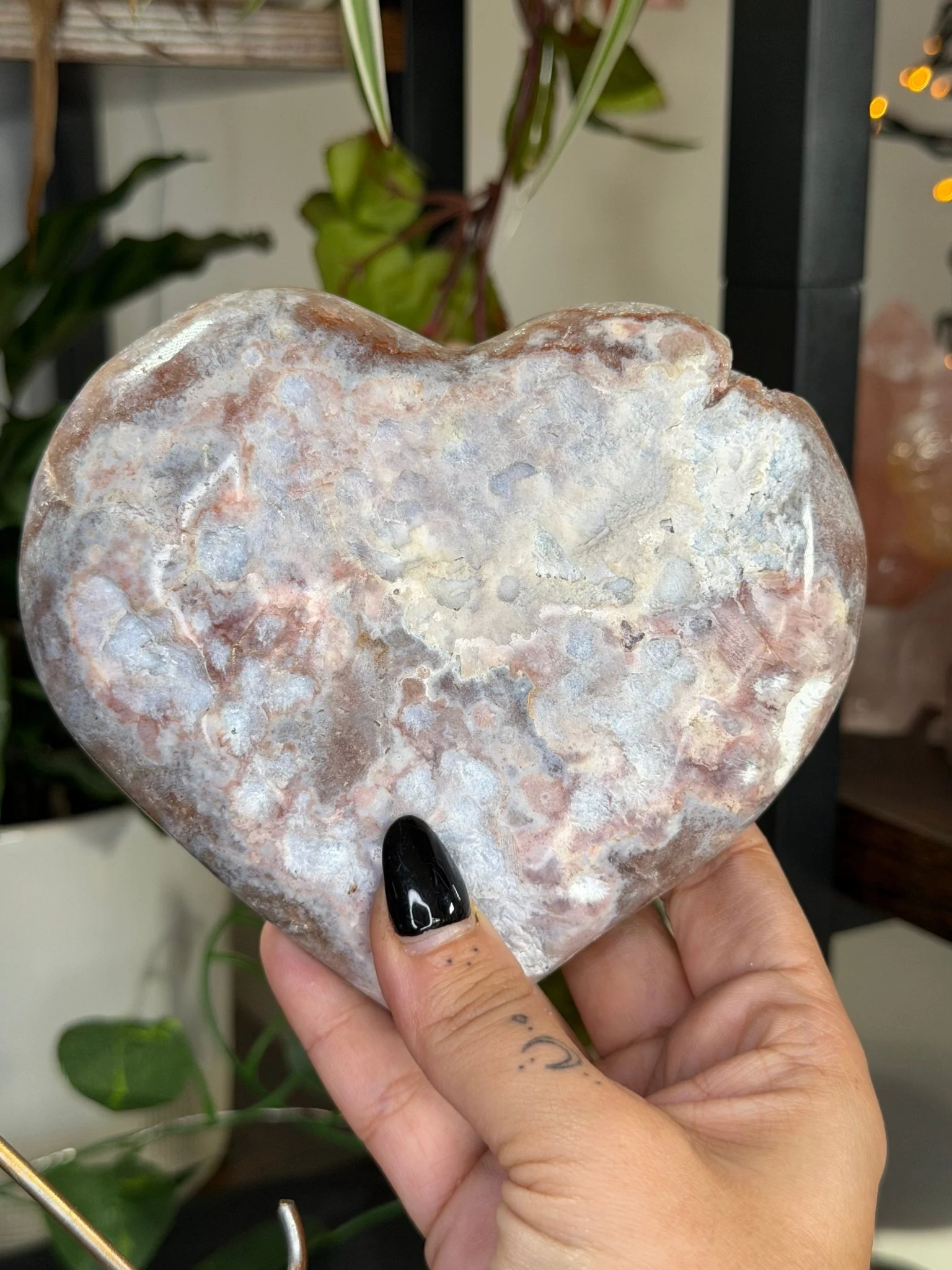 Pink Amethyst Heart on Stand | 462g